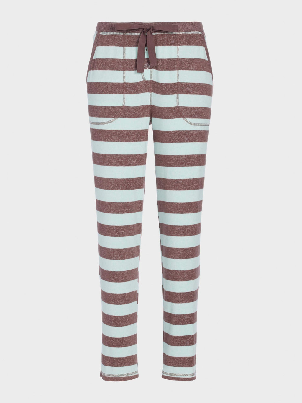 Mint Choc Fuzzy Stripe Straight Leg Pj Pant multi image 3