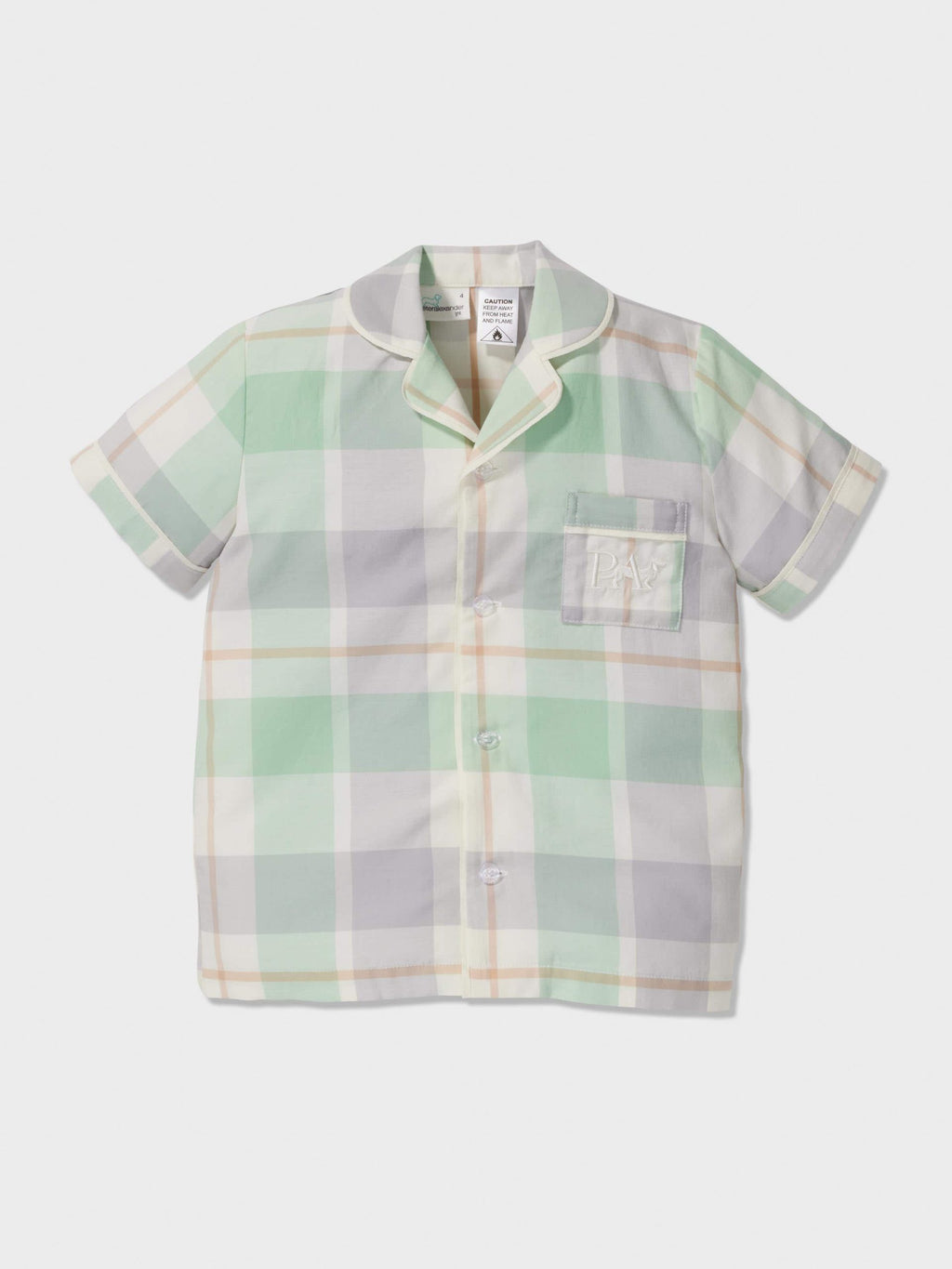 Kids Mint Check Classic Shortie Pj Set mint image 5