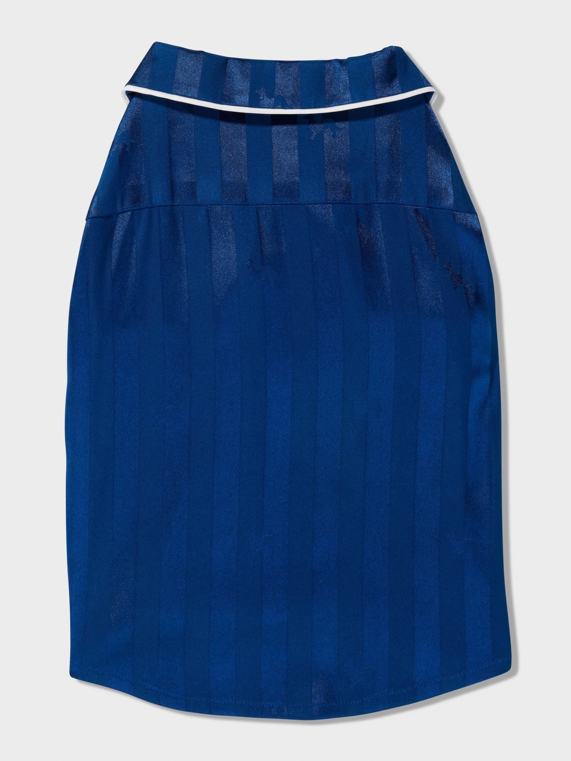 Navy Stripe Satin Doggie Shirt Navy image 3