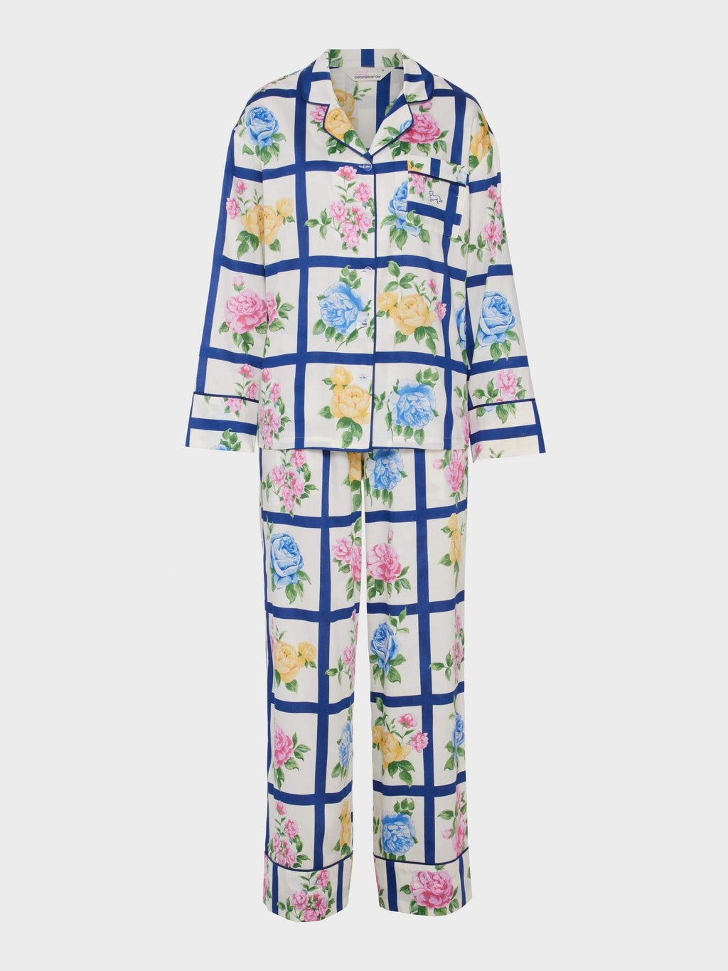 Botanical Tile Soft Cotton Long Pj Set multi image 4