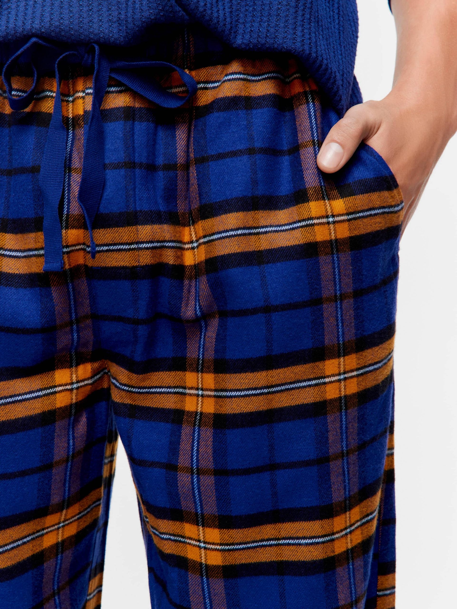Navy Check Flannelette Pj Pant navy image 2
