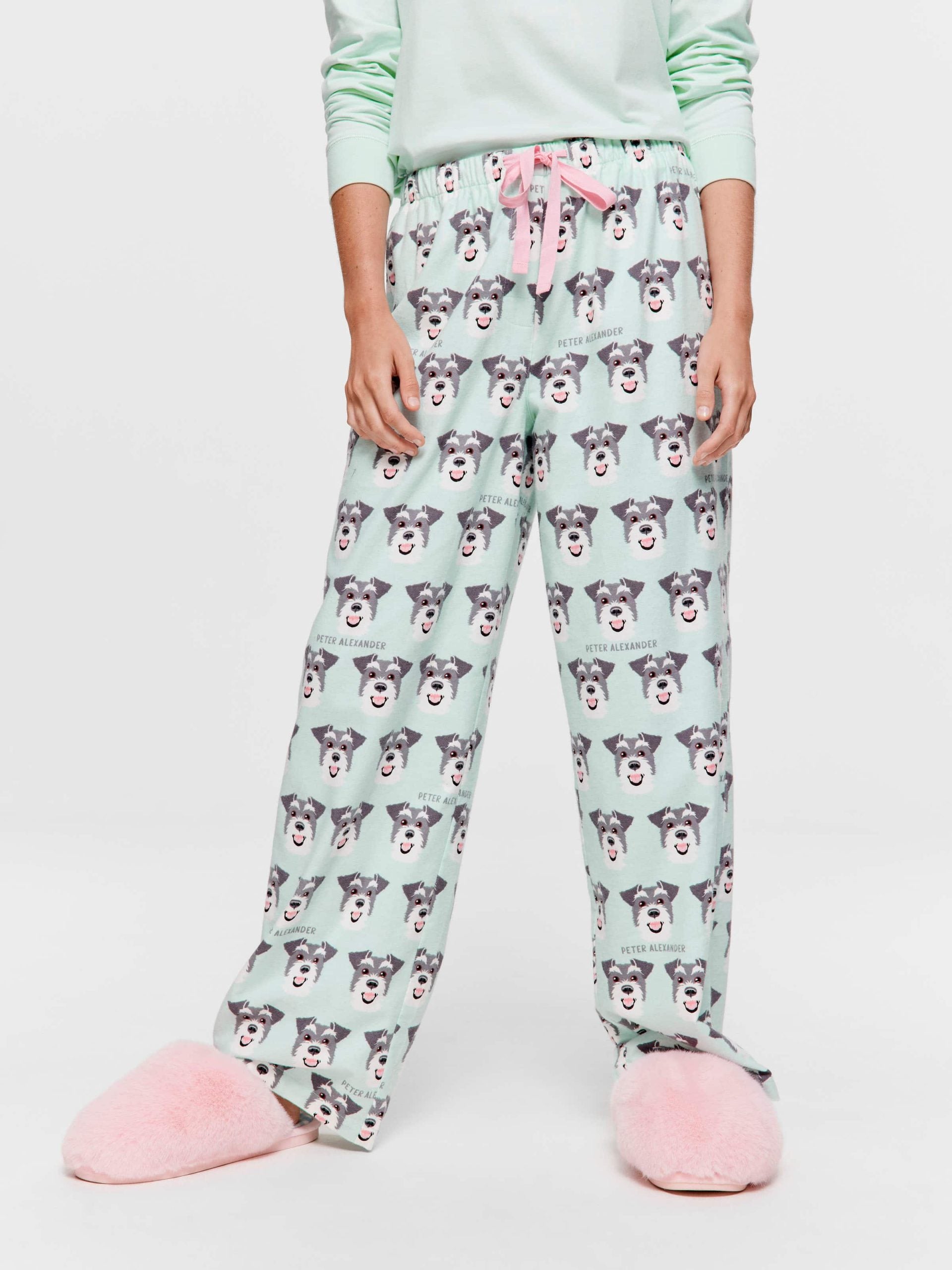 Schnauzer Mint Classic Flannelette Pj Pant Multi image 2