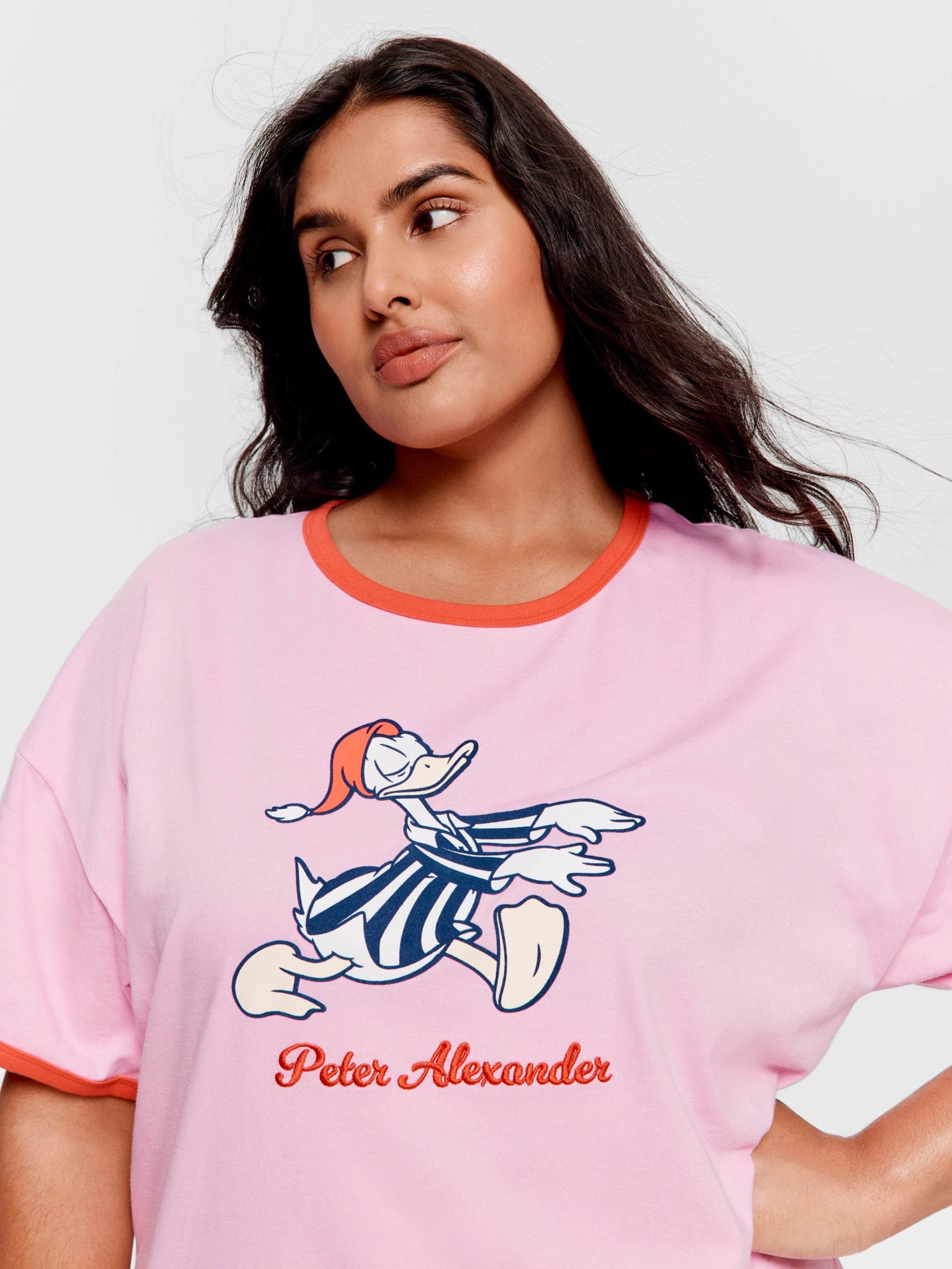 P.A. Plus Sleepy Donald Duck Oversized Tee Pink image 2