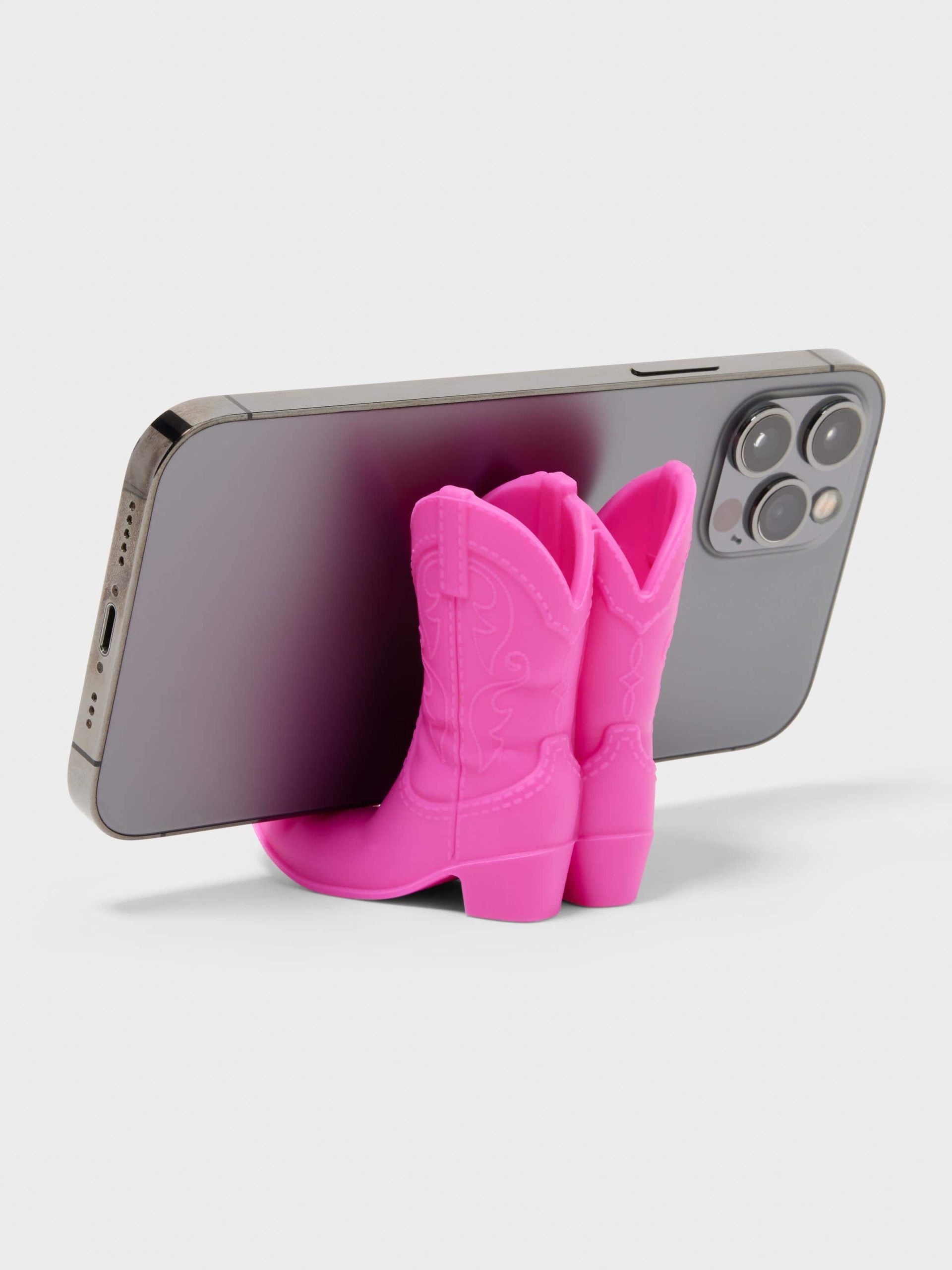 Cowboy Boot Phone Stand Pink image 0