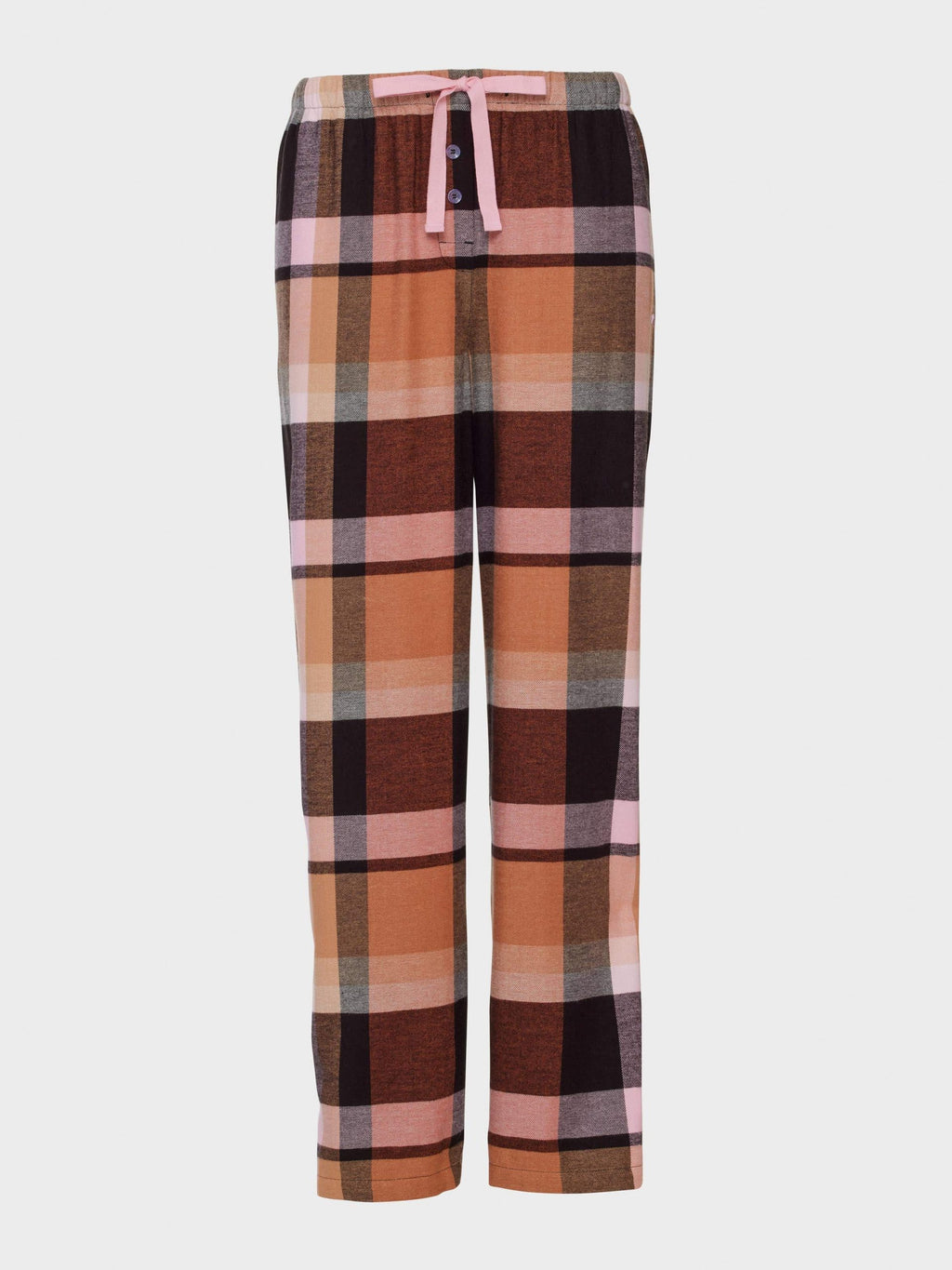 Nougat Check Bamboo Flannelette Classic Pj Pant multi image 3