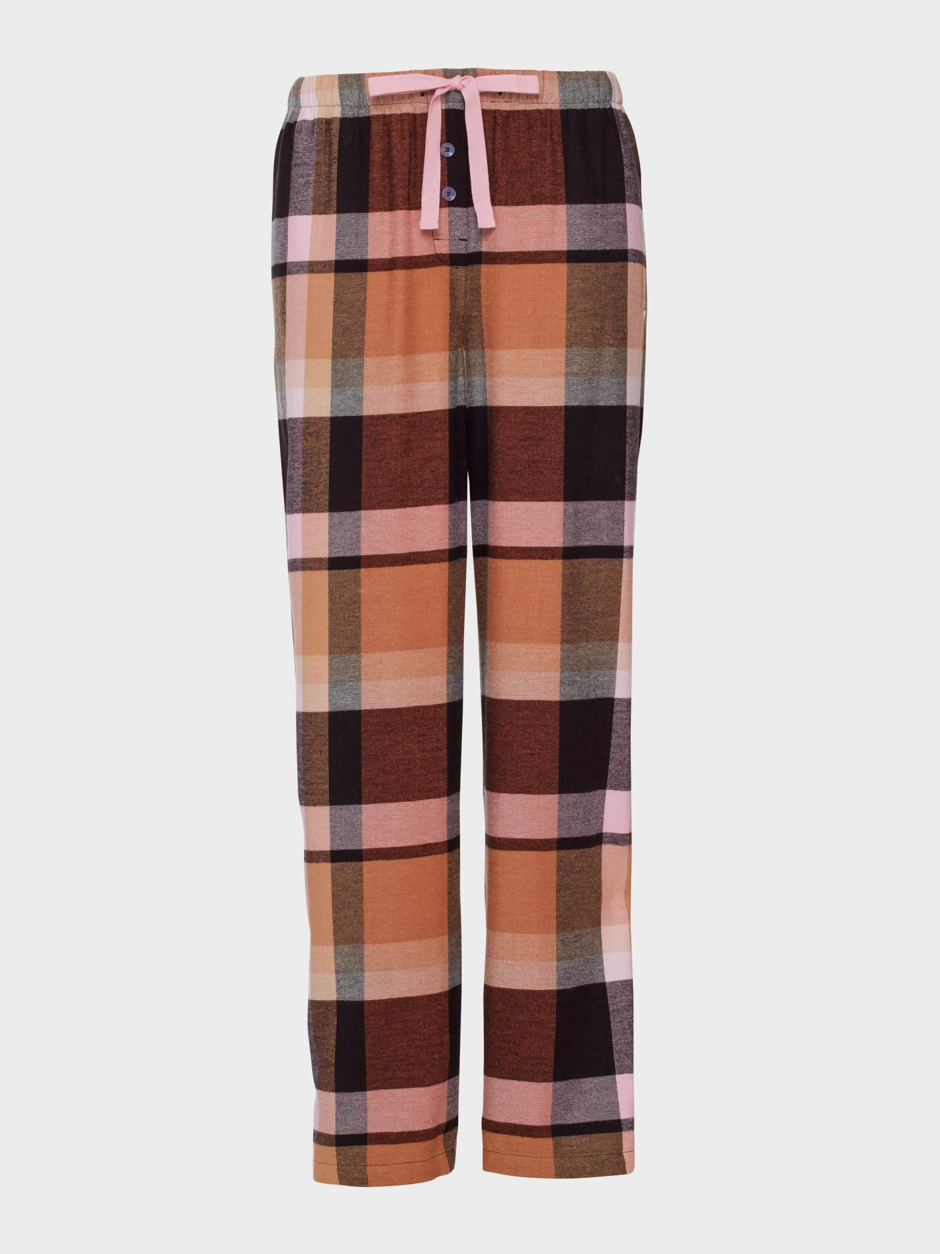 Nougat Check Bamboo Flannelette Classic Pj Pant multi image 3