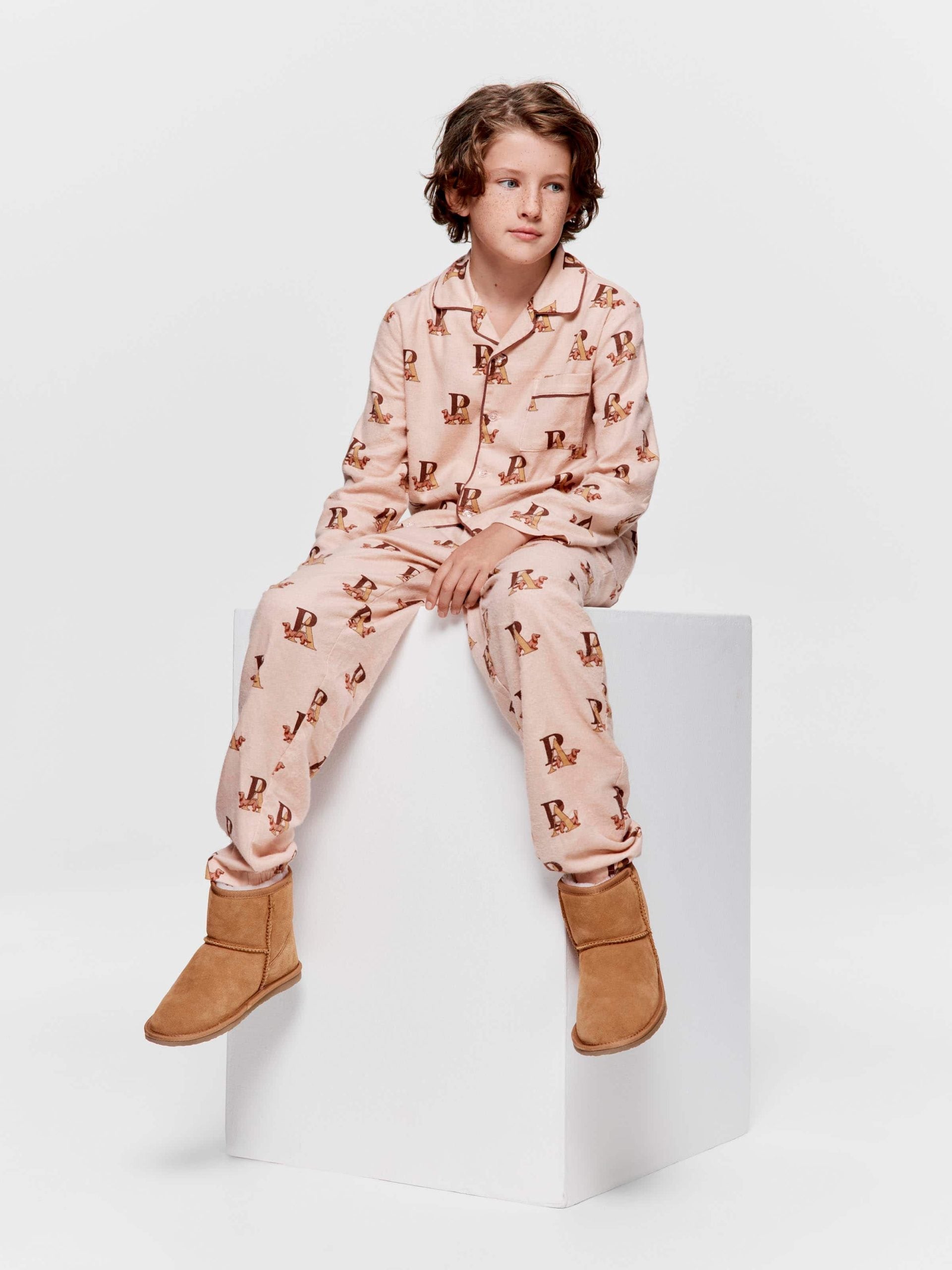 Boys P.A. Logo Long Classic Pj Set multi image 1