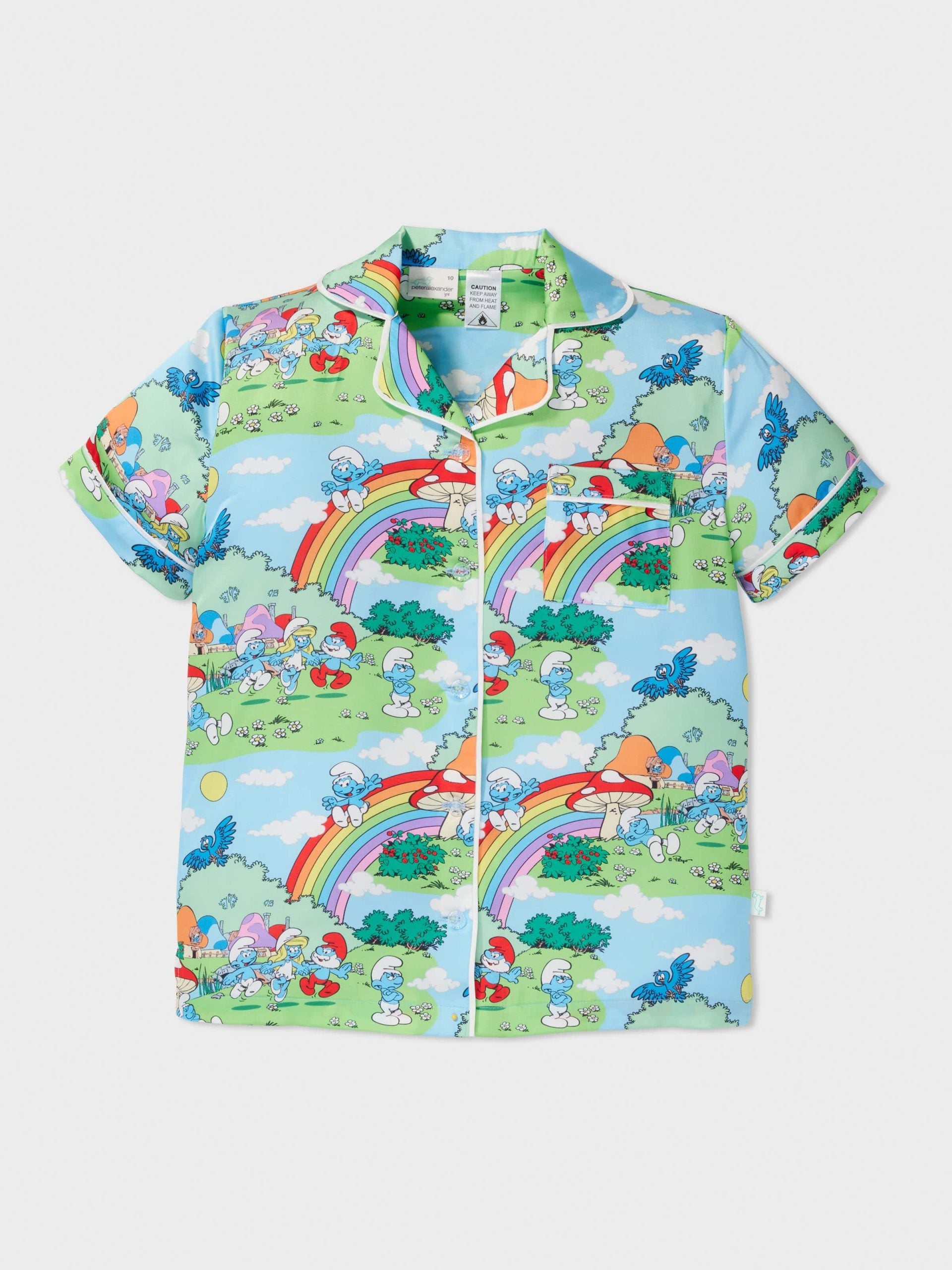 Girls Rainbow Smurf Classic Pj Set multi image 2