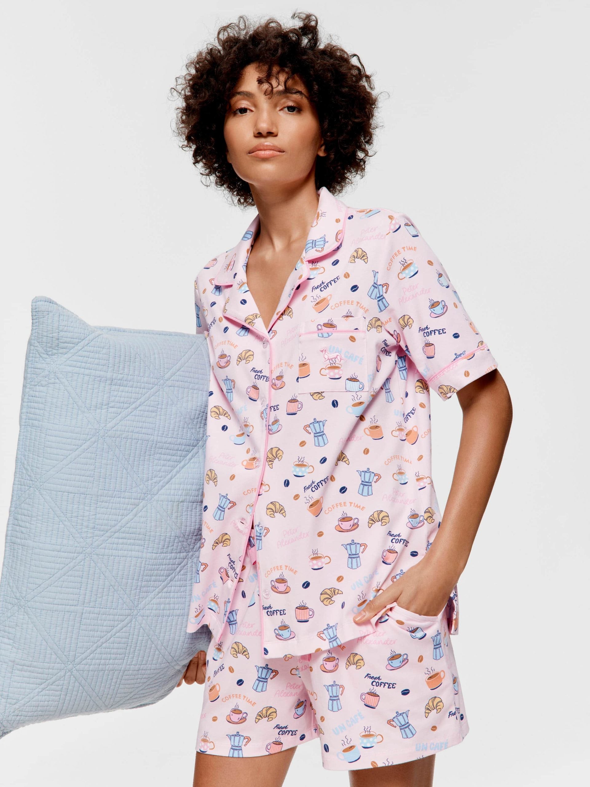 Breakfast Shortie Shirt Pj Set multi image 3
