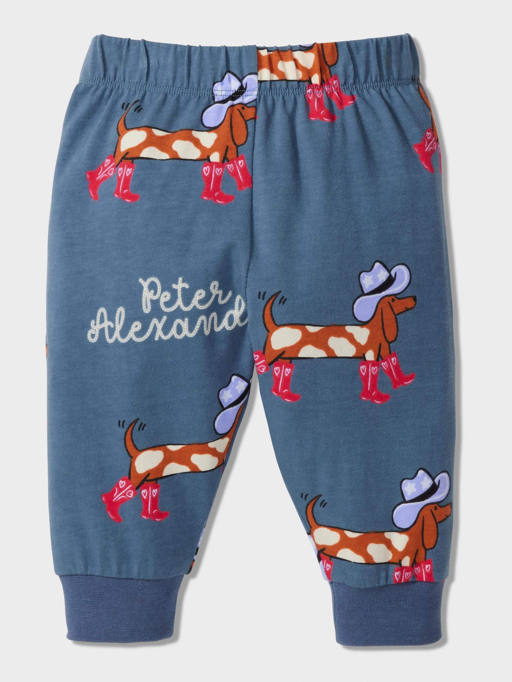 Baby Cowboy Print Long Pj Set Blue image 1