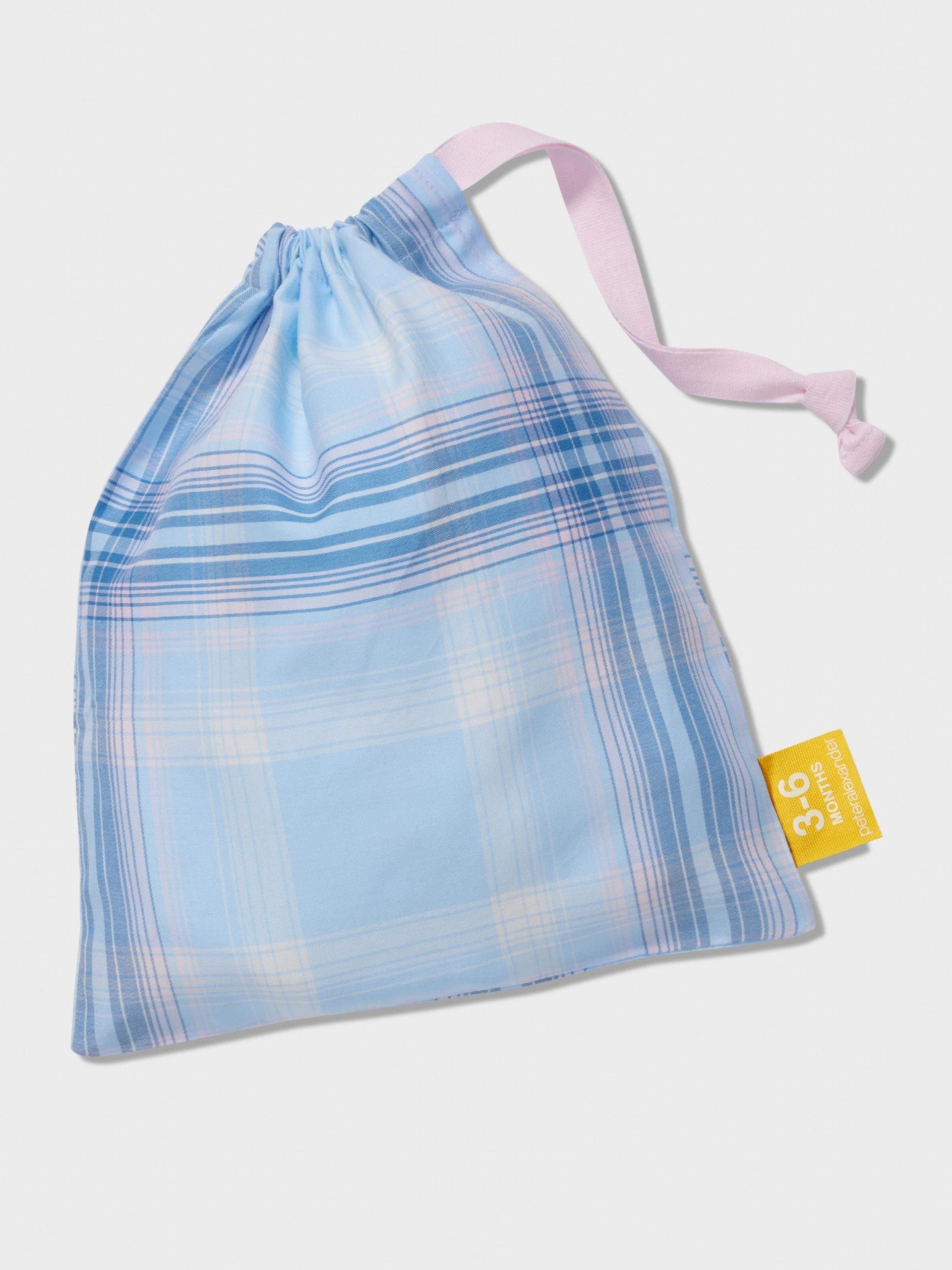 Baby Blue Check Classic Shortie Pj Set multi image 3