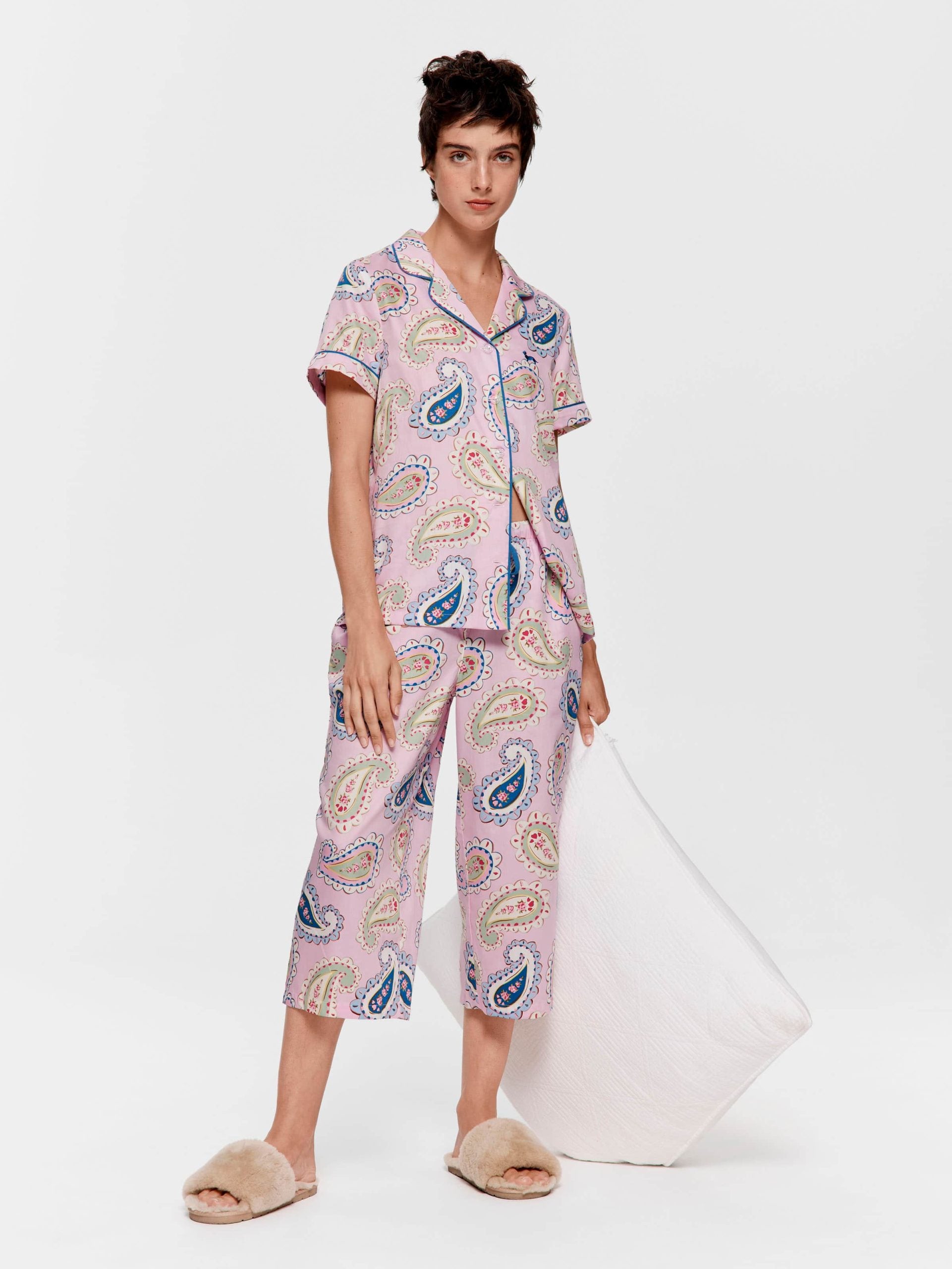 Cowgirl Paisley 100% Cotton 3/4 Pj Set Multi image 1