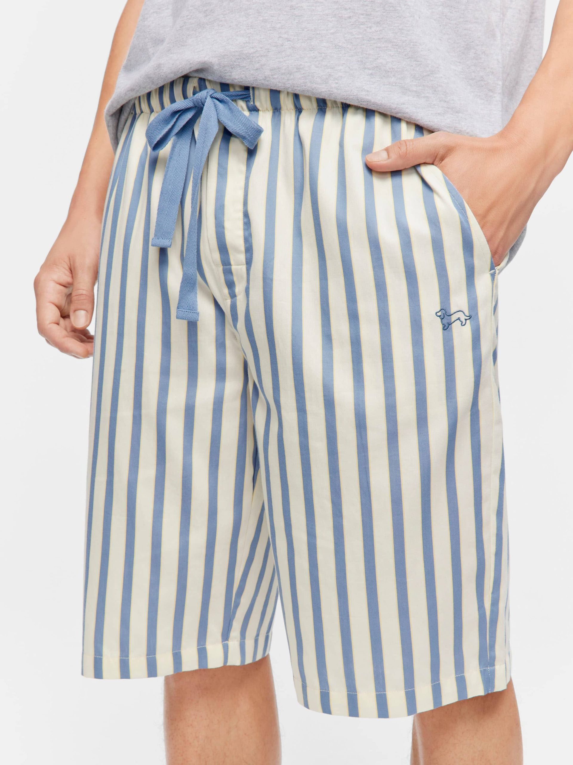 Blue Stripe Sleep Short multi image 1
