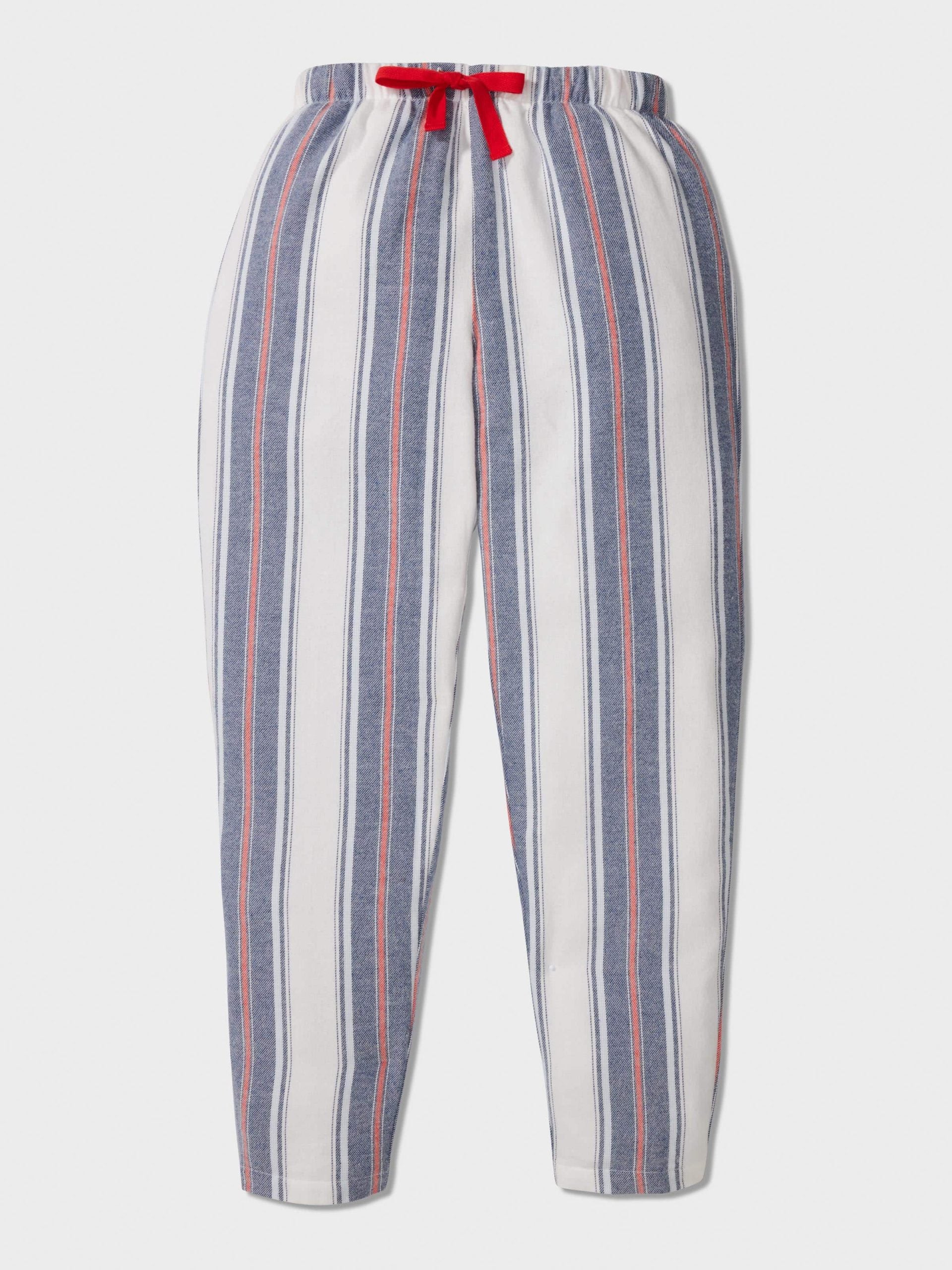 Boys Stripe Flannelette Long Pj Set Navy image 1