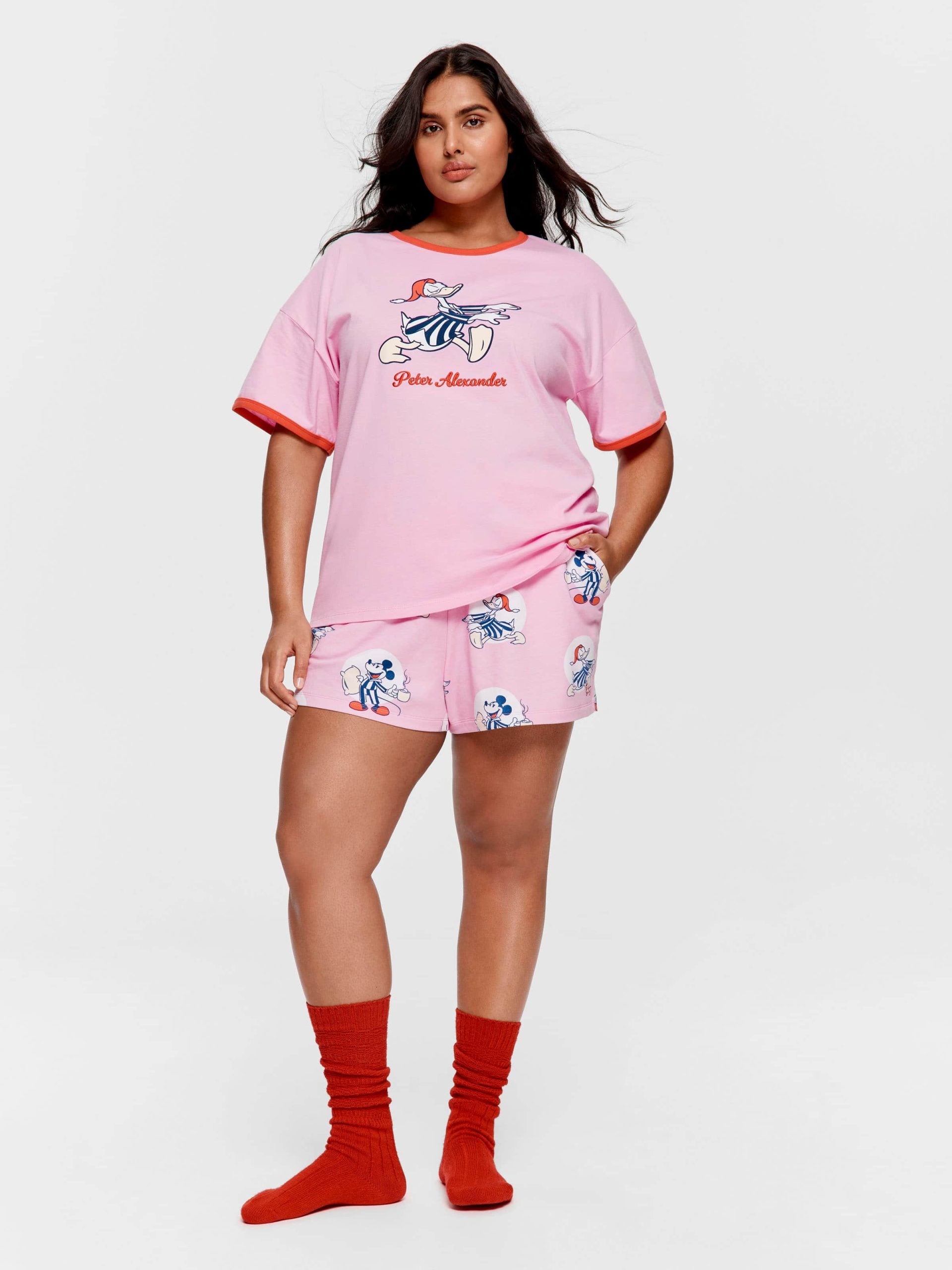 P.A. Plus Sleepy Donald Duck Oversized Tee Pink image 0