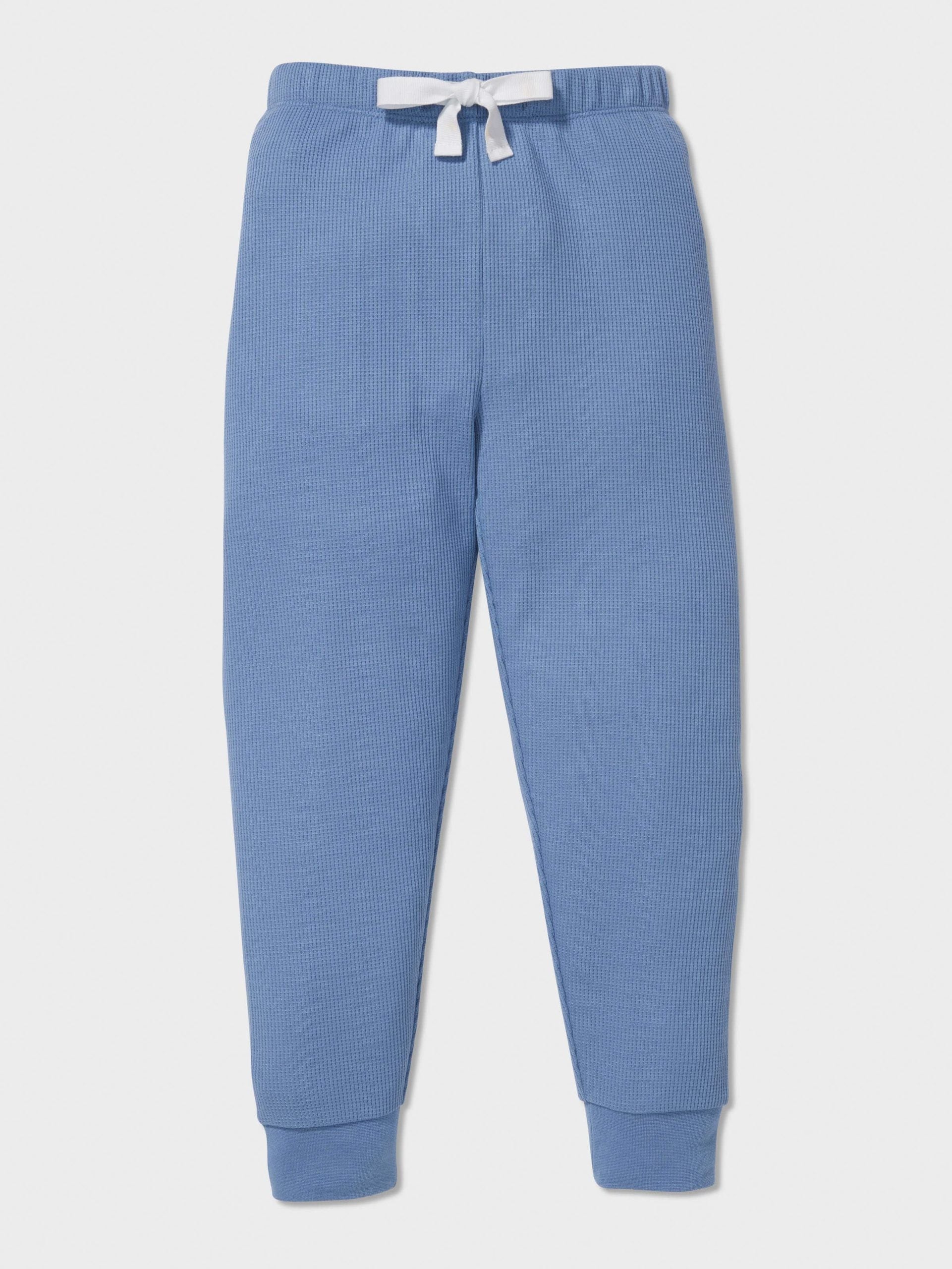 Jnr Boys Heritage Waffle Long Pj Set blue image 1