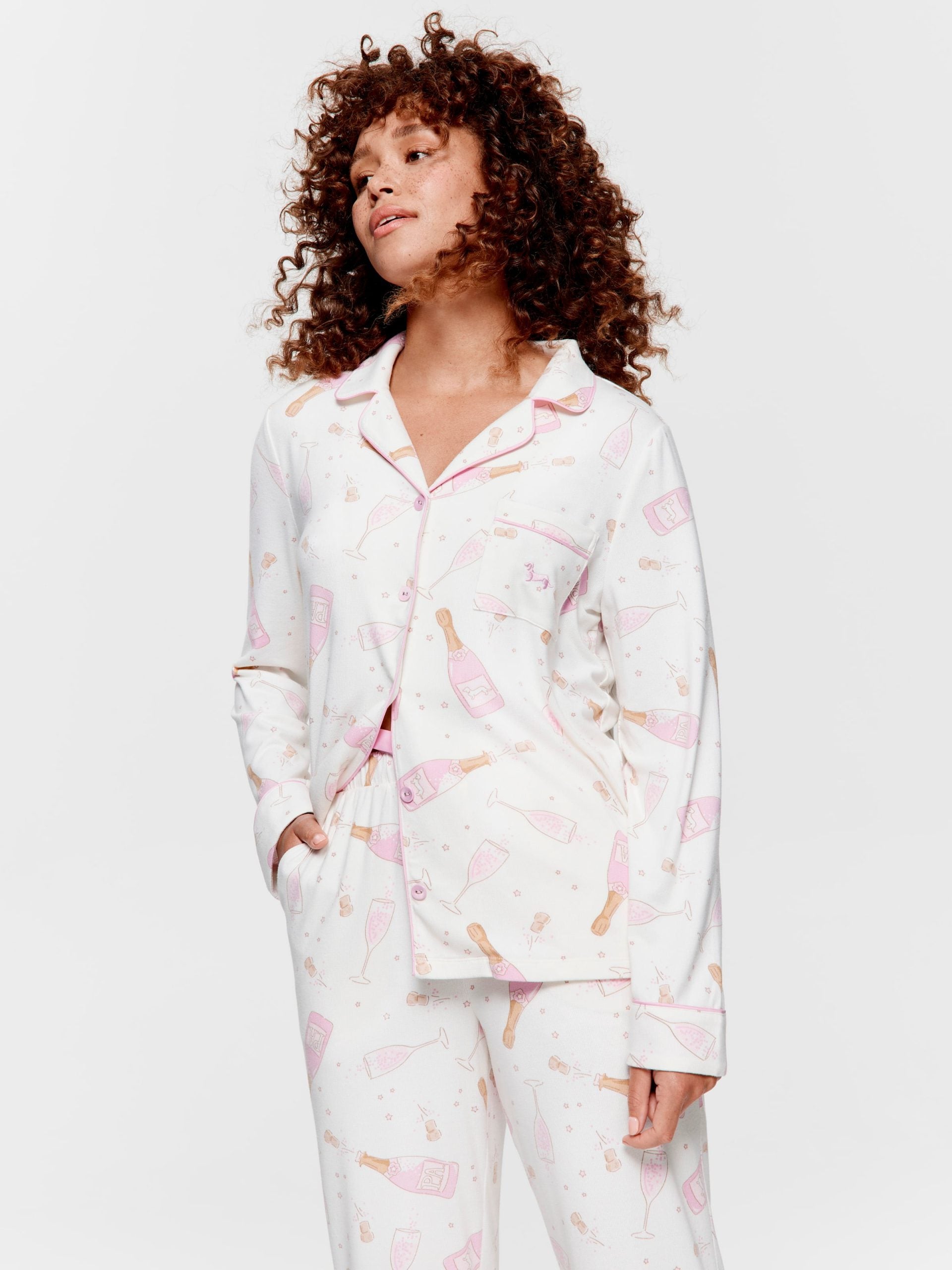 Champagne Plush Long Pj Set multi image 2