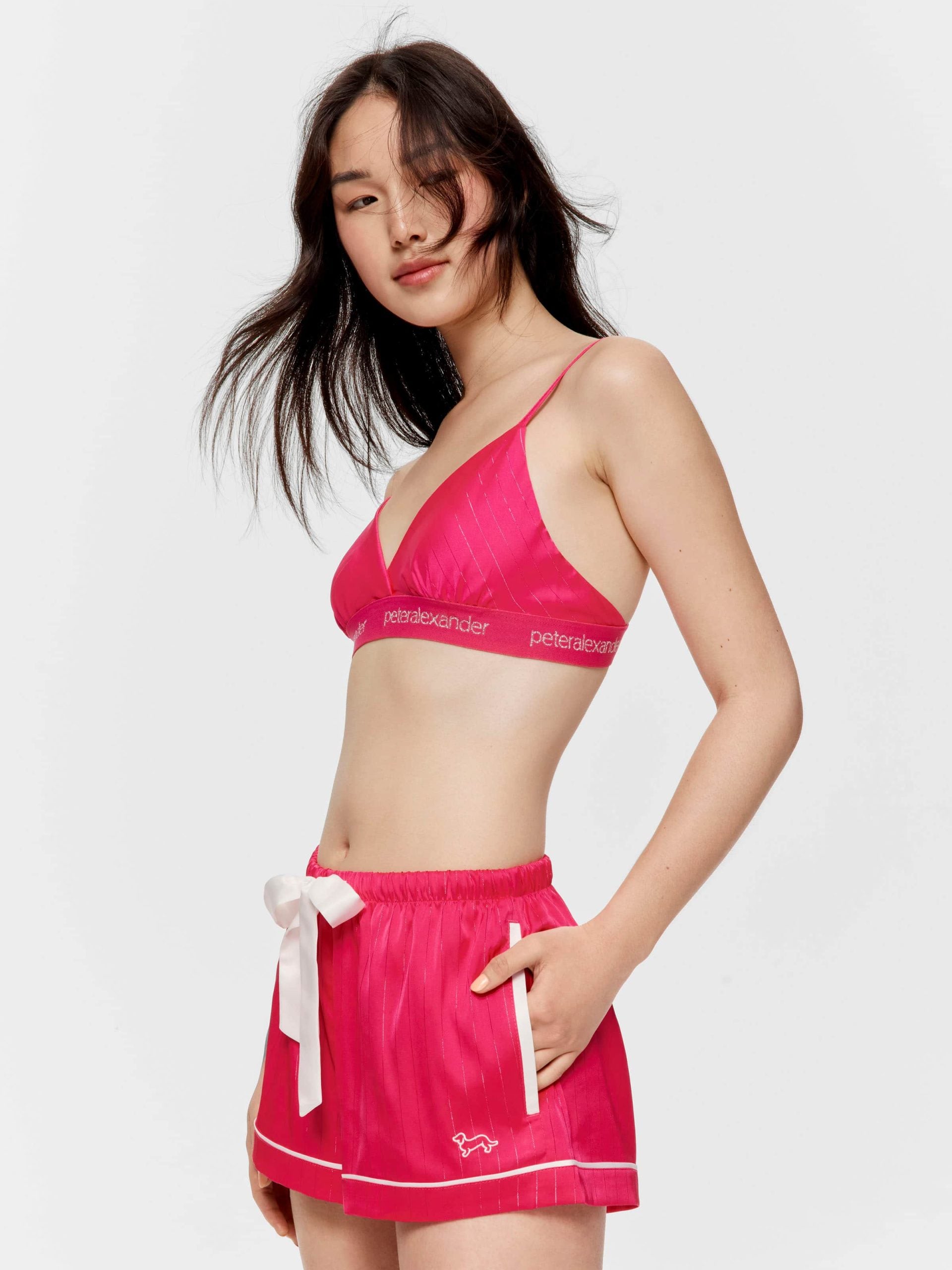 Pink Lurex Stripe Mini Short pink image 2