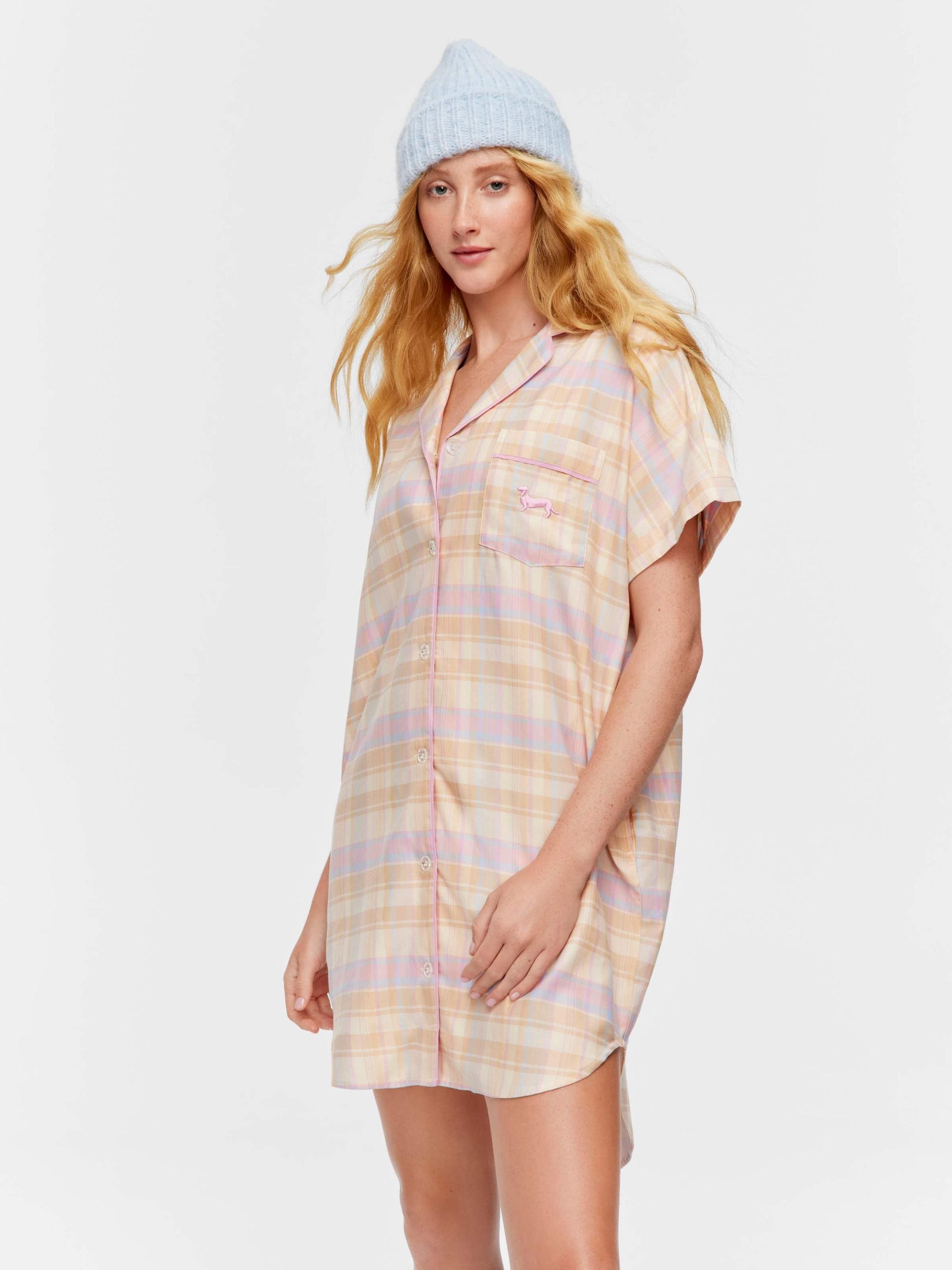 Toffee Check Nightshirt multi image 1