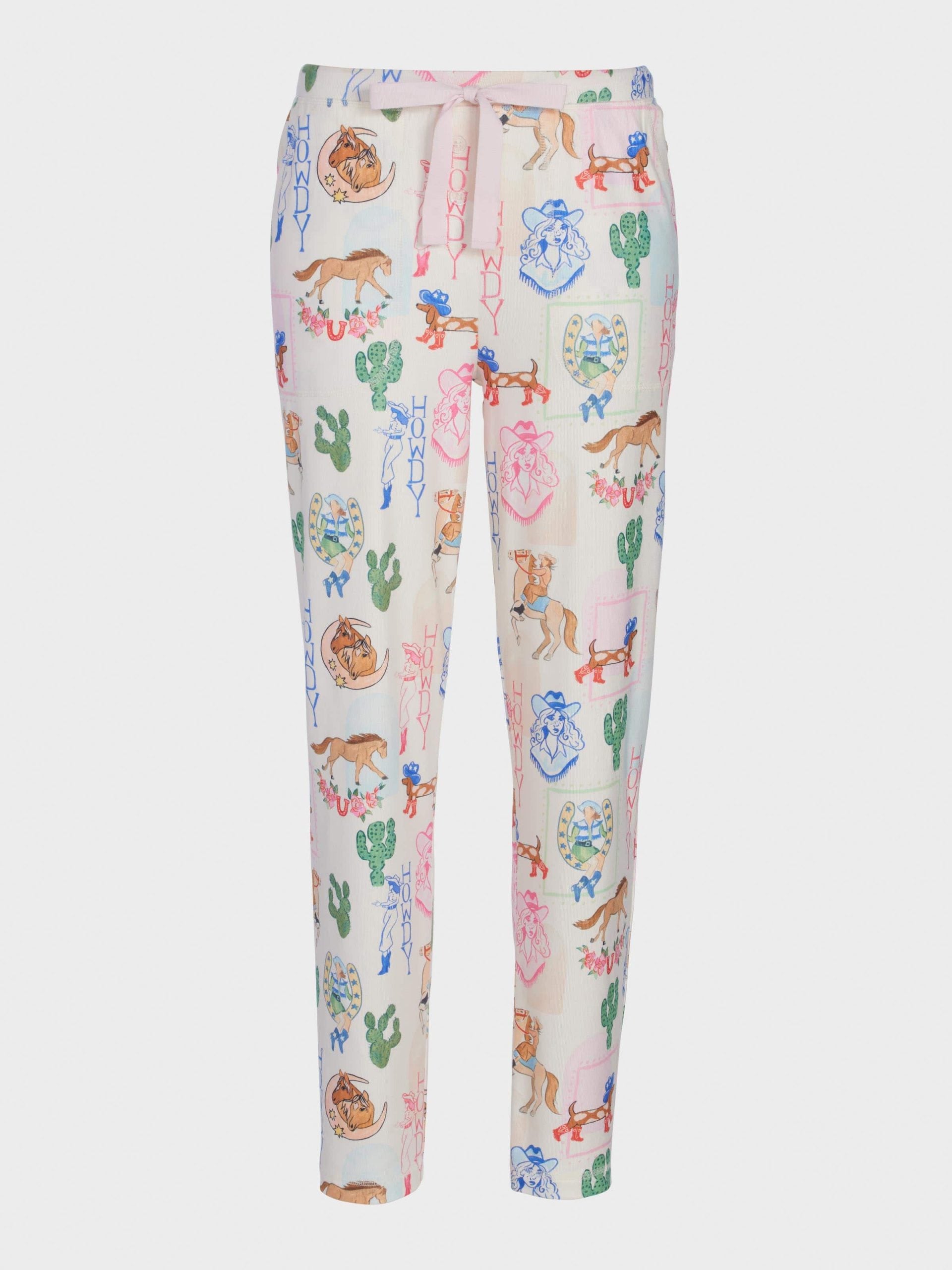 Western Plush Tapered Pj Pant Multi image 3
