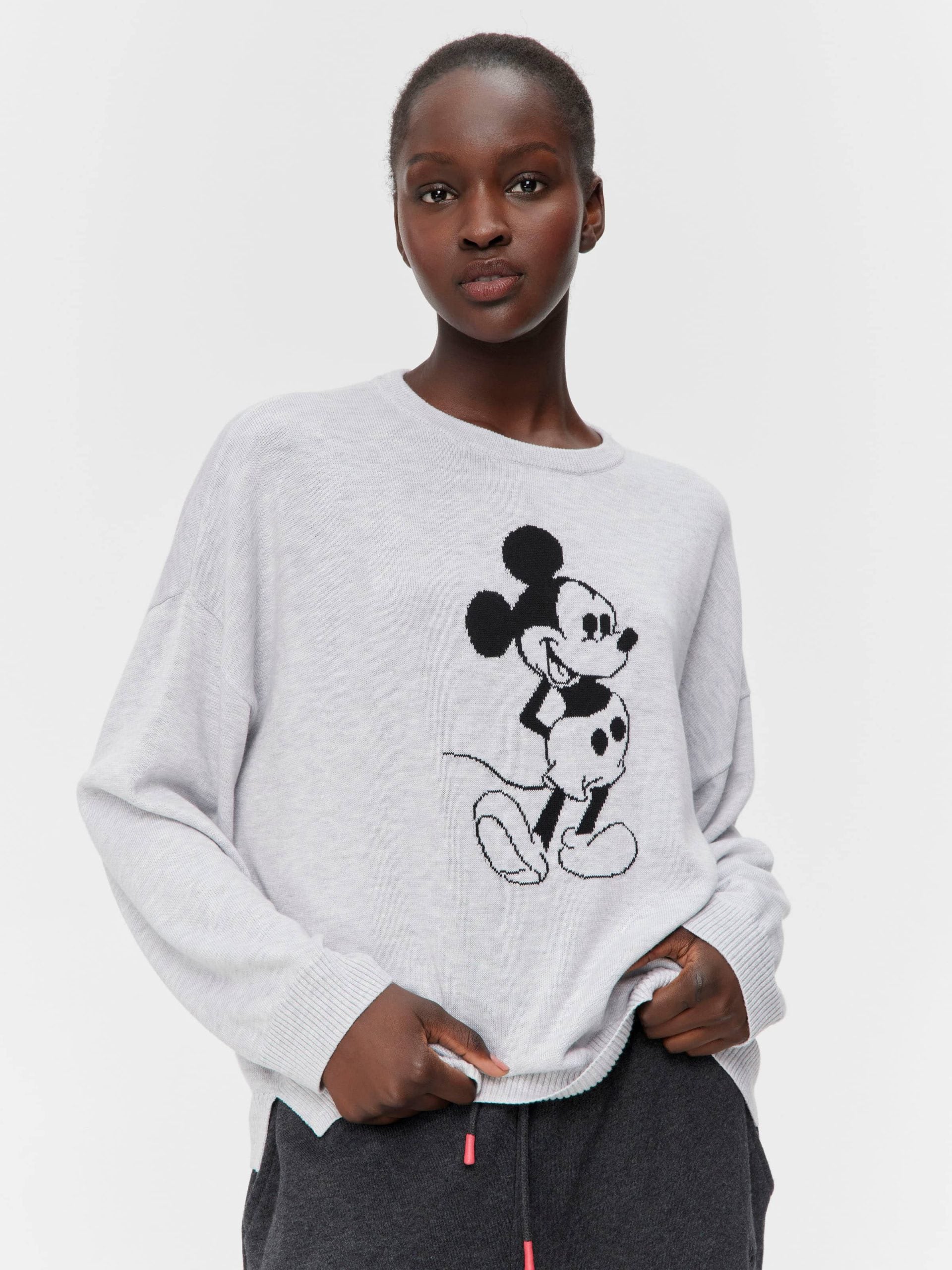 Mickey Mouse Knit Sweater Grey Marle image 0