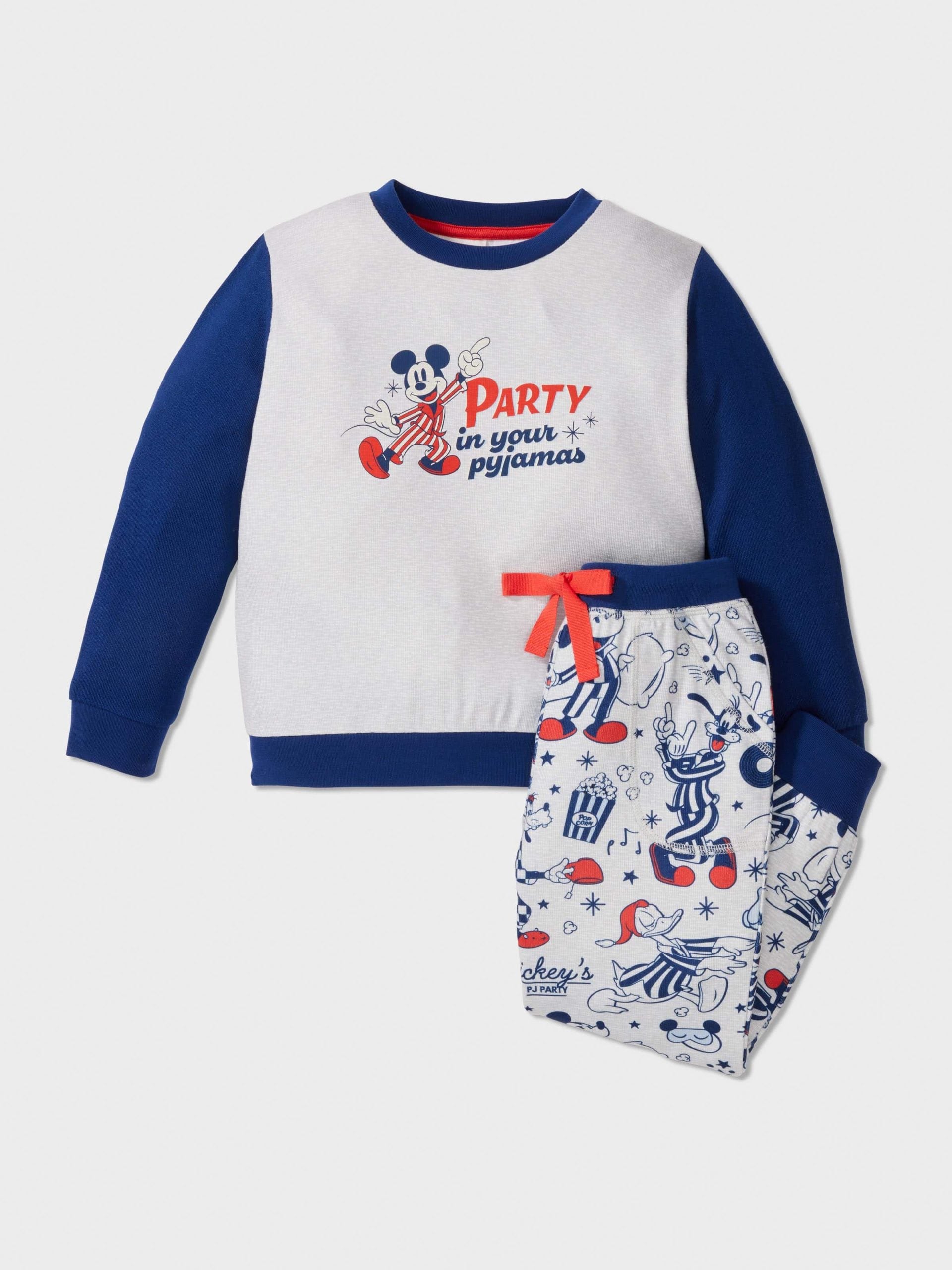 Jnr Boys Disney Mickey Long Pj Set Multi image 2