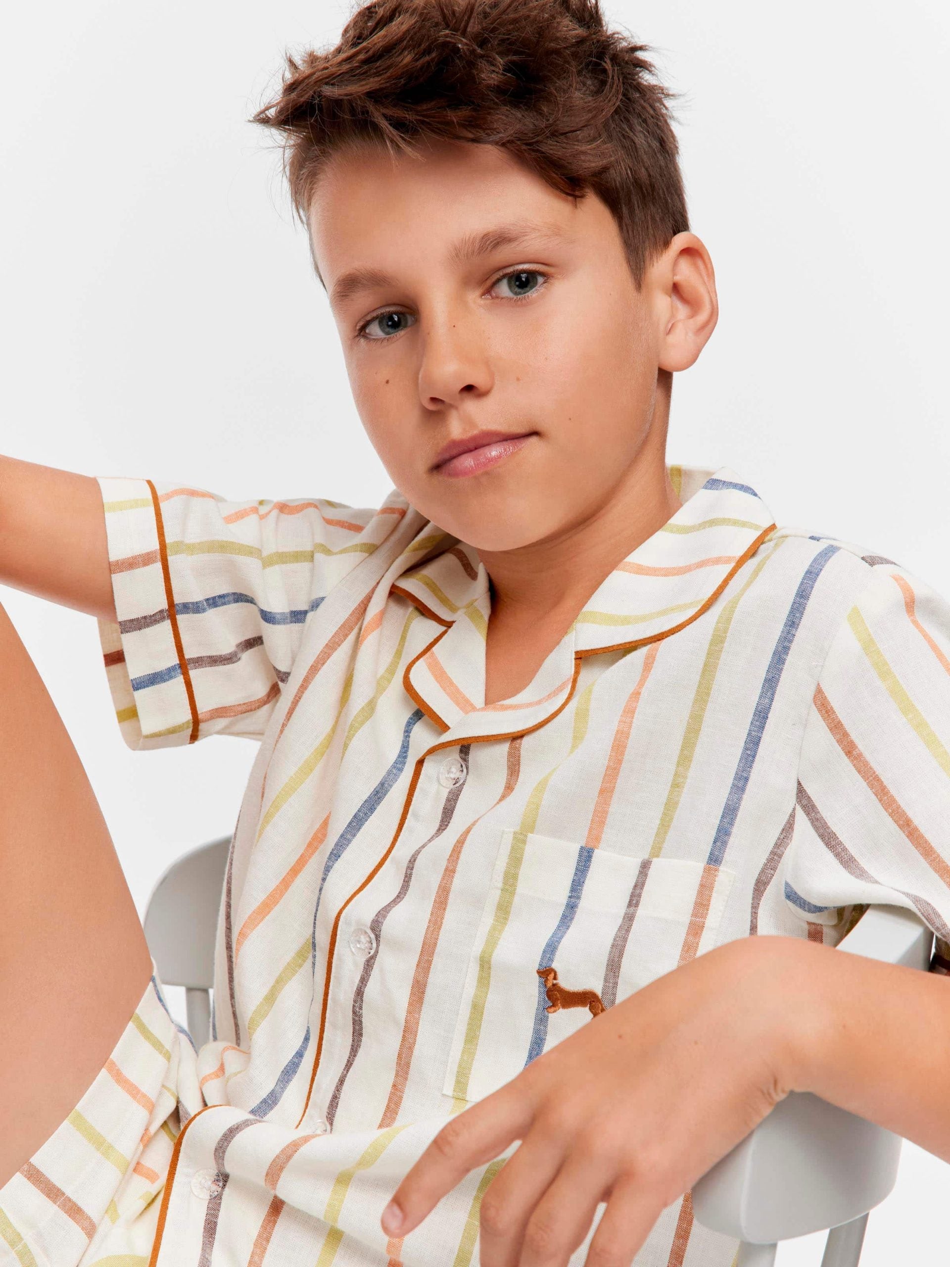 Boys Stripe Classic Pj Set multi image 1