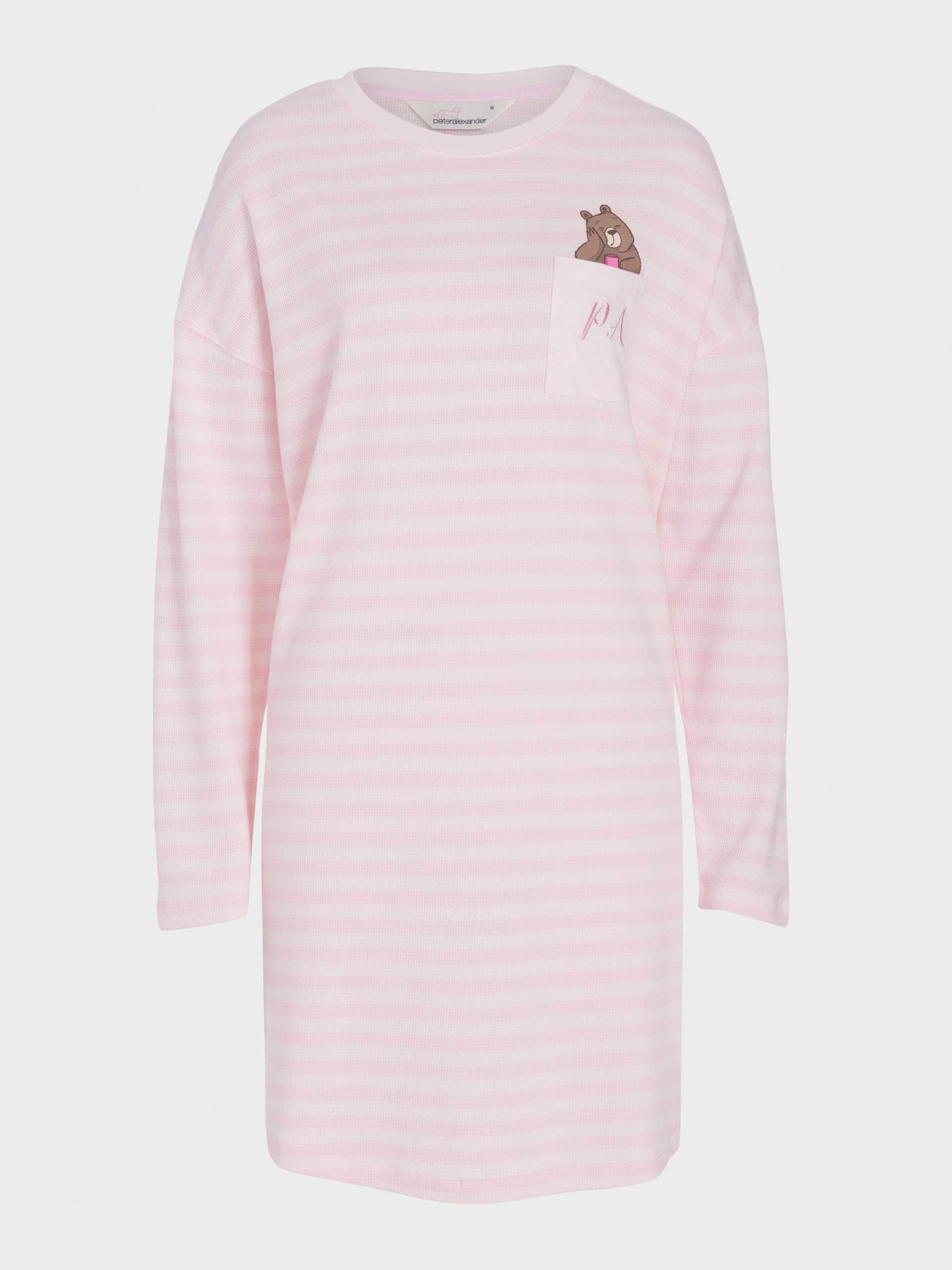 Waffle Stripe Sleepy Bear Nightie multi image 3
