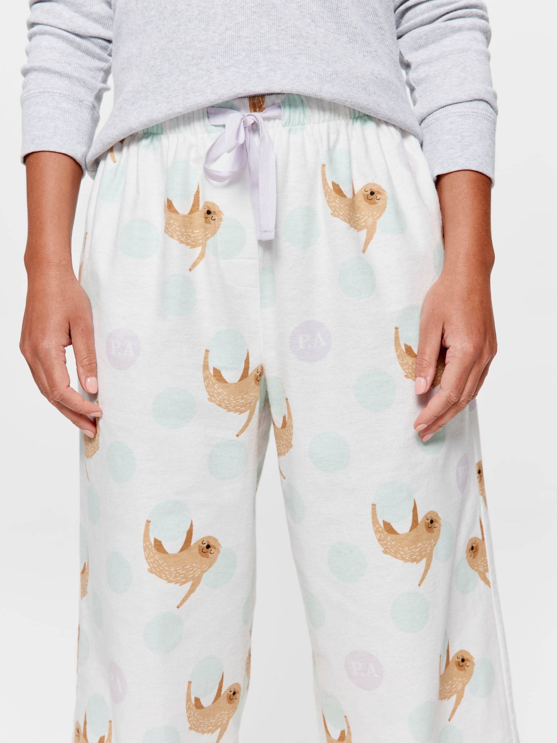 Sloth Spots Classic Flannelette Pj Pant multi image 2