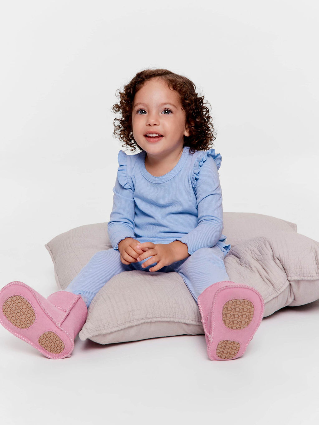 Baby Girl Rib Long Pj Set Blue image 1