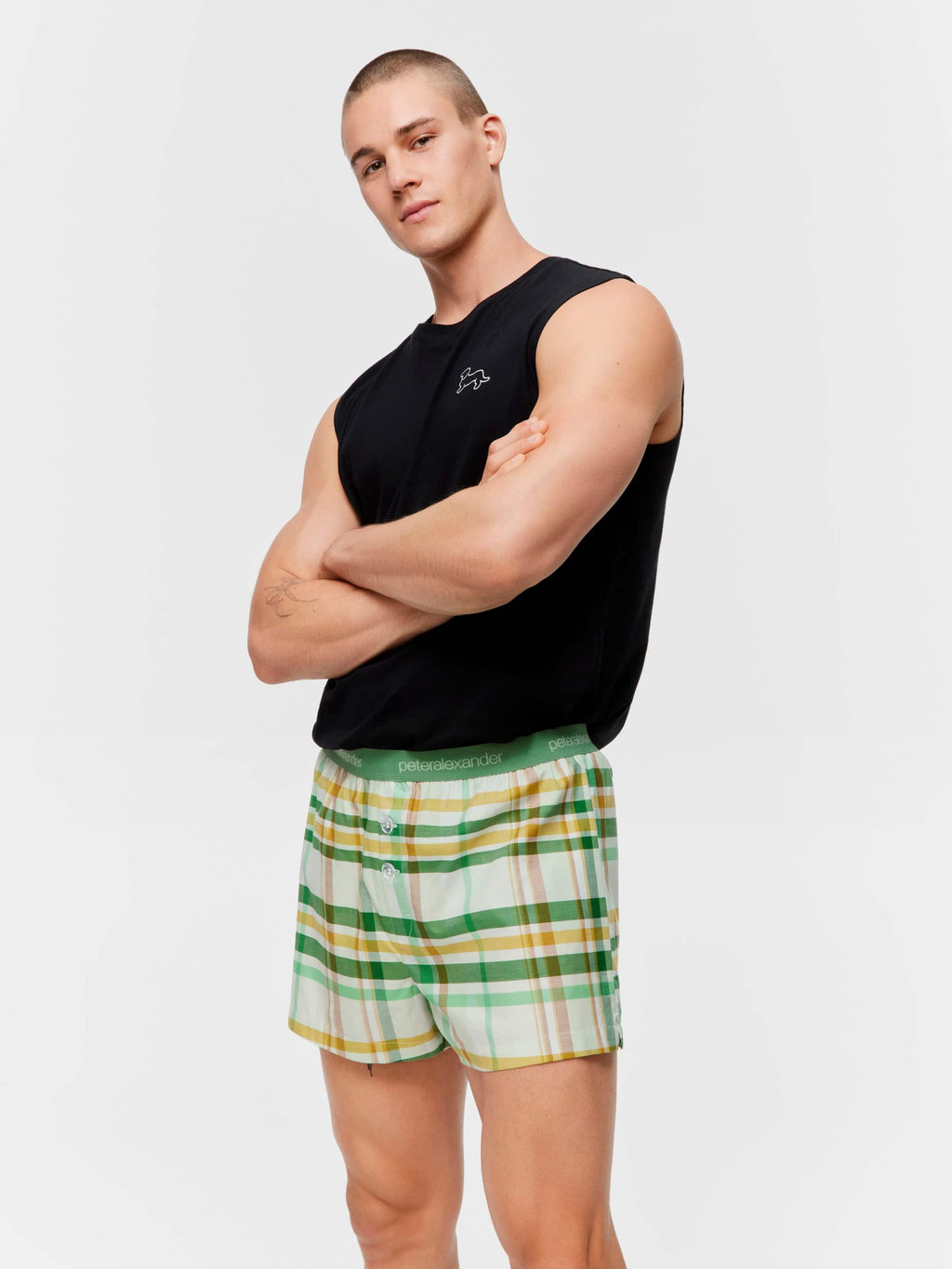 Green Check Boxer Short multi image 1