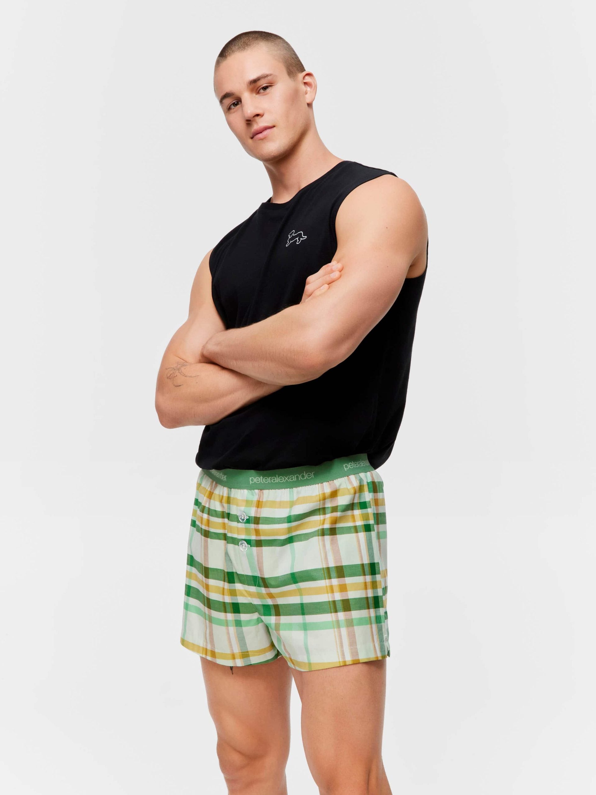 Green Check Boxer Short multi image 1
