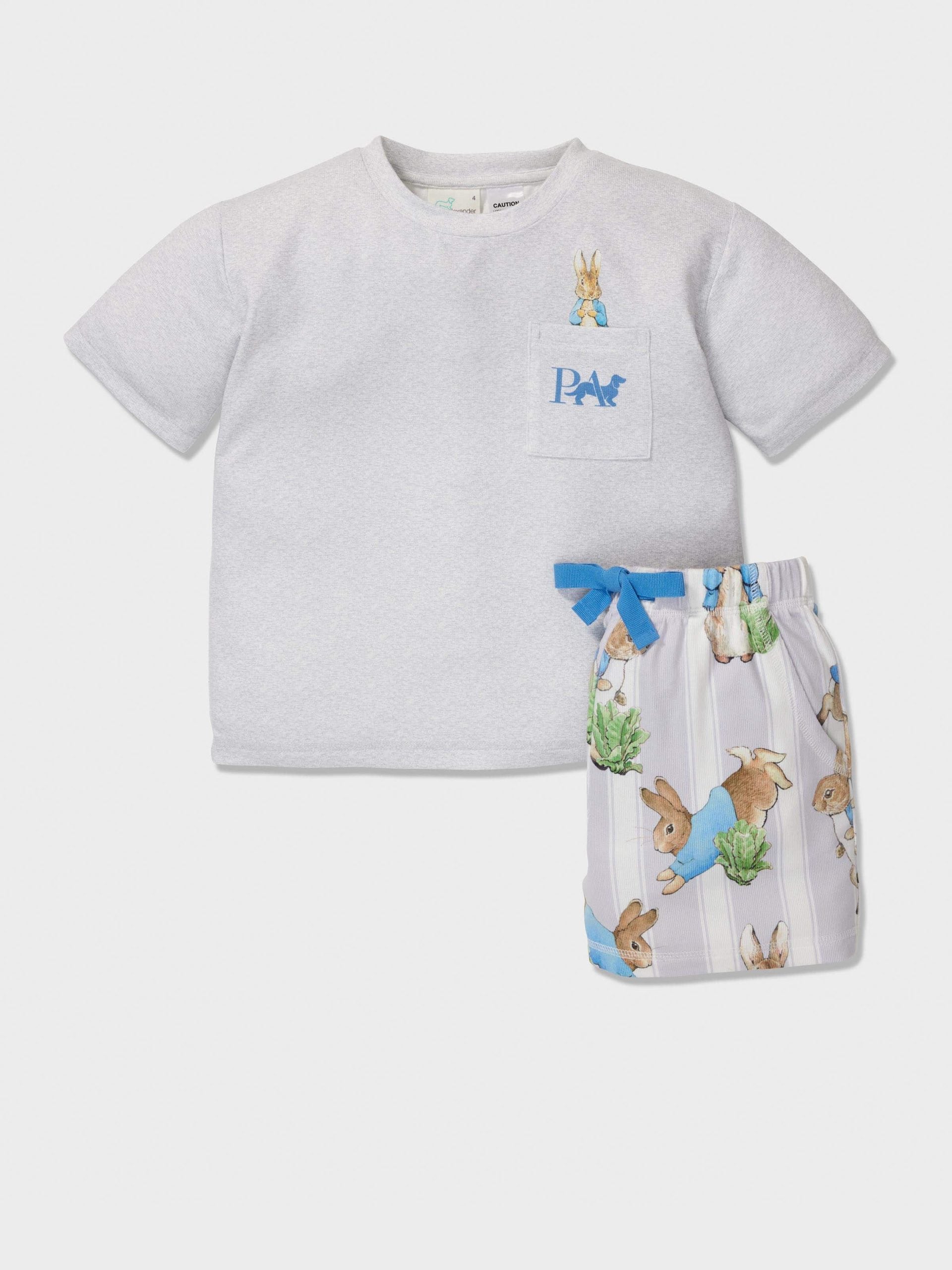Jnr Boys Peter Rabbit Plush Shortie Pj Set multi image 0