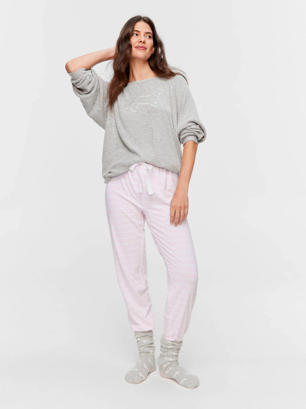 Pink Stripe Easy Pj Pant multi image 0