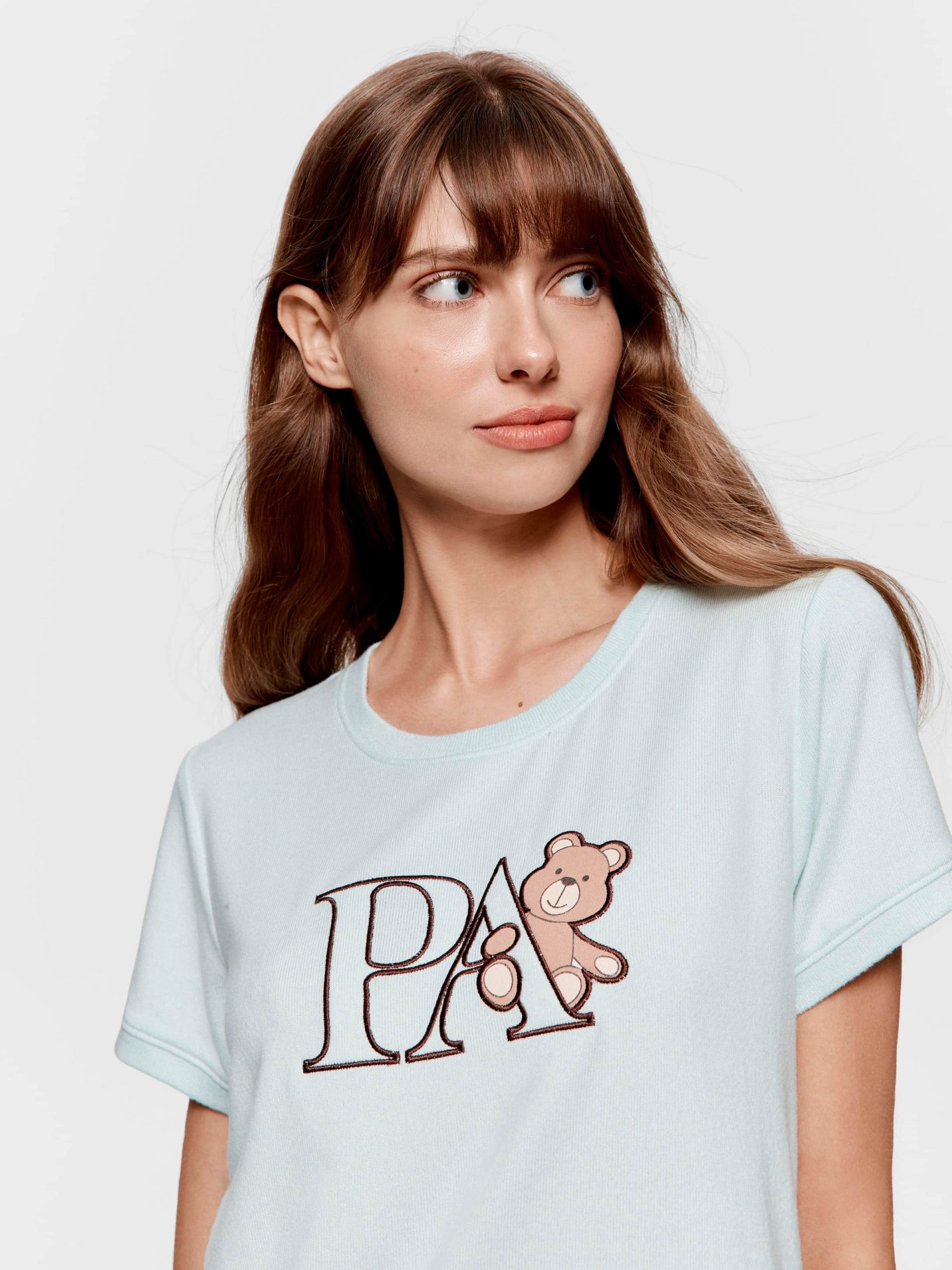 Mint Plush Logo Teddy Tee mint image 0