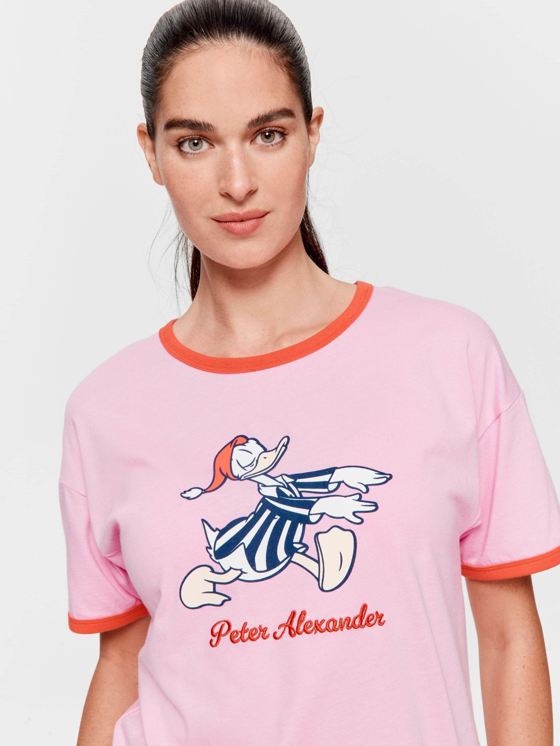 Sleepy Donald Duck Oversized Tee Pink image 0