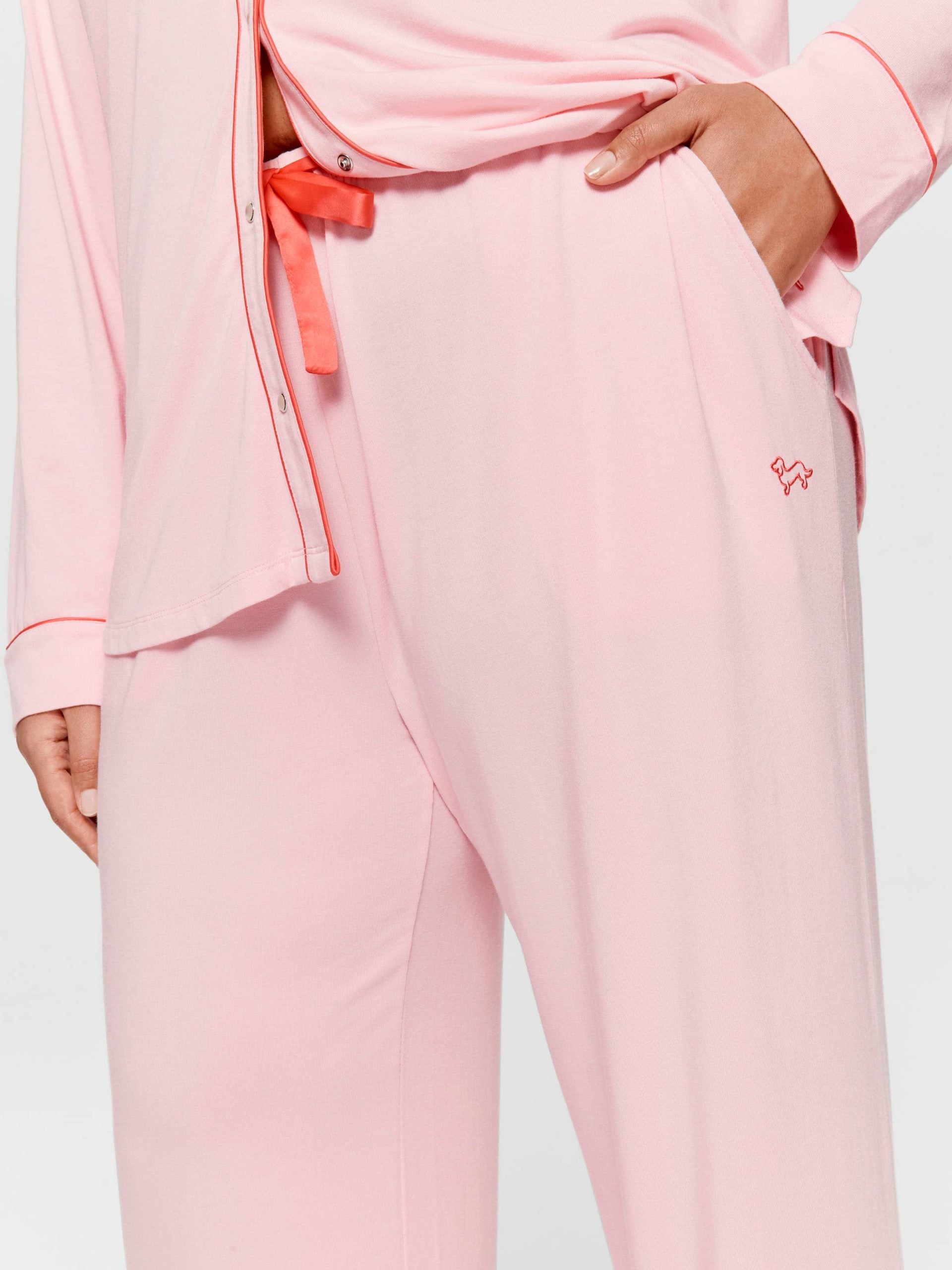 P.A. Plus Western Bamboo Jersey Straight Leg Pj Pant Pink image 1