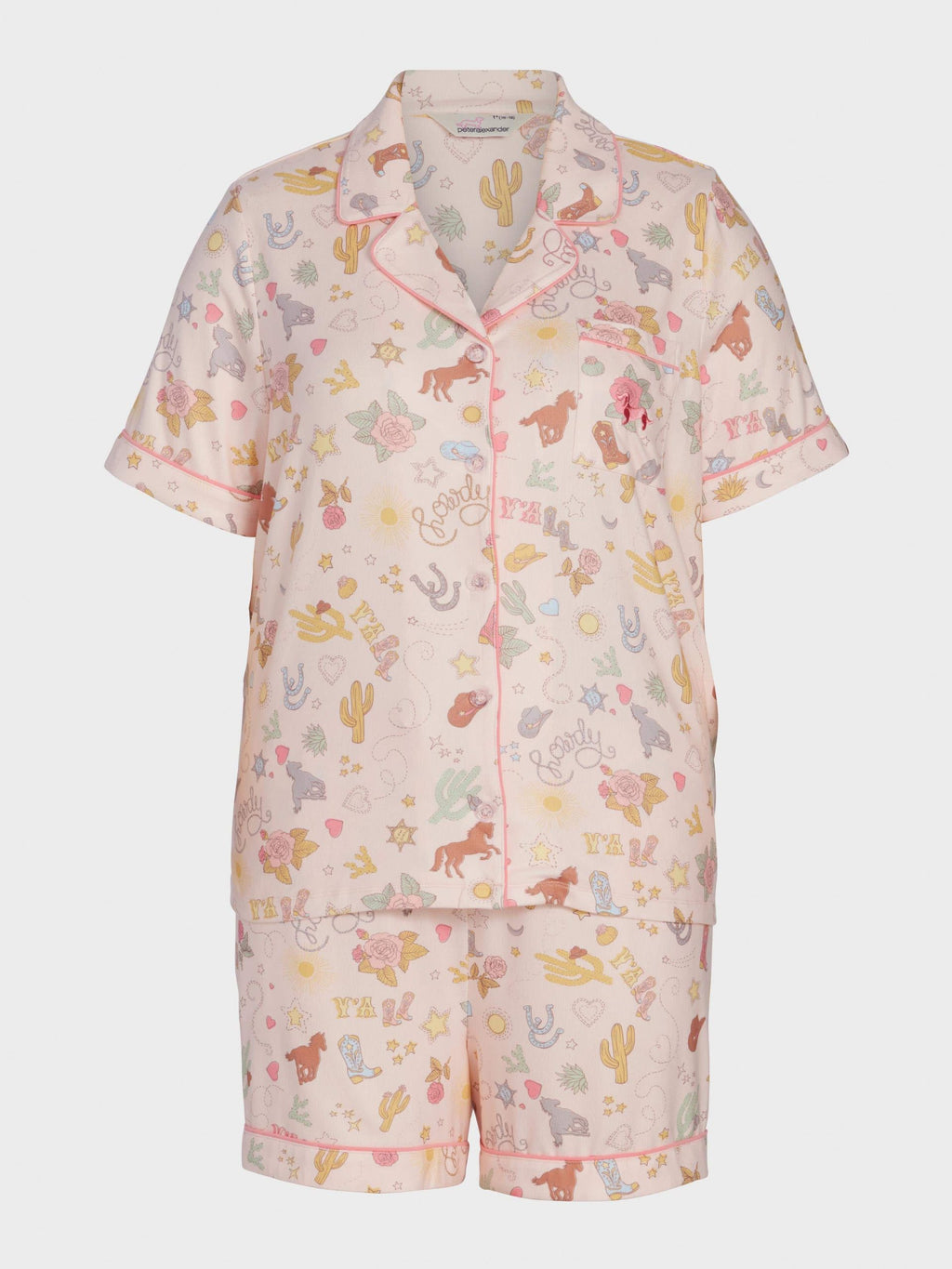 P.A. Plus Howdy Plush Shortie Pj Set Multi image 4