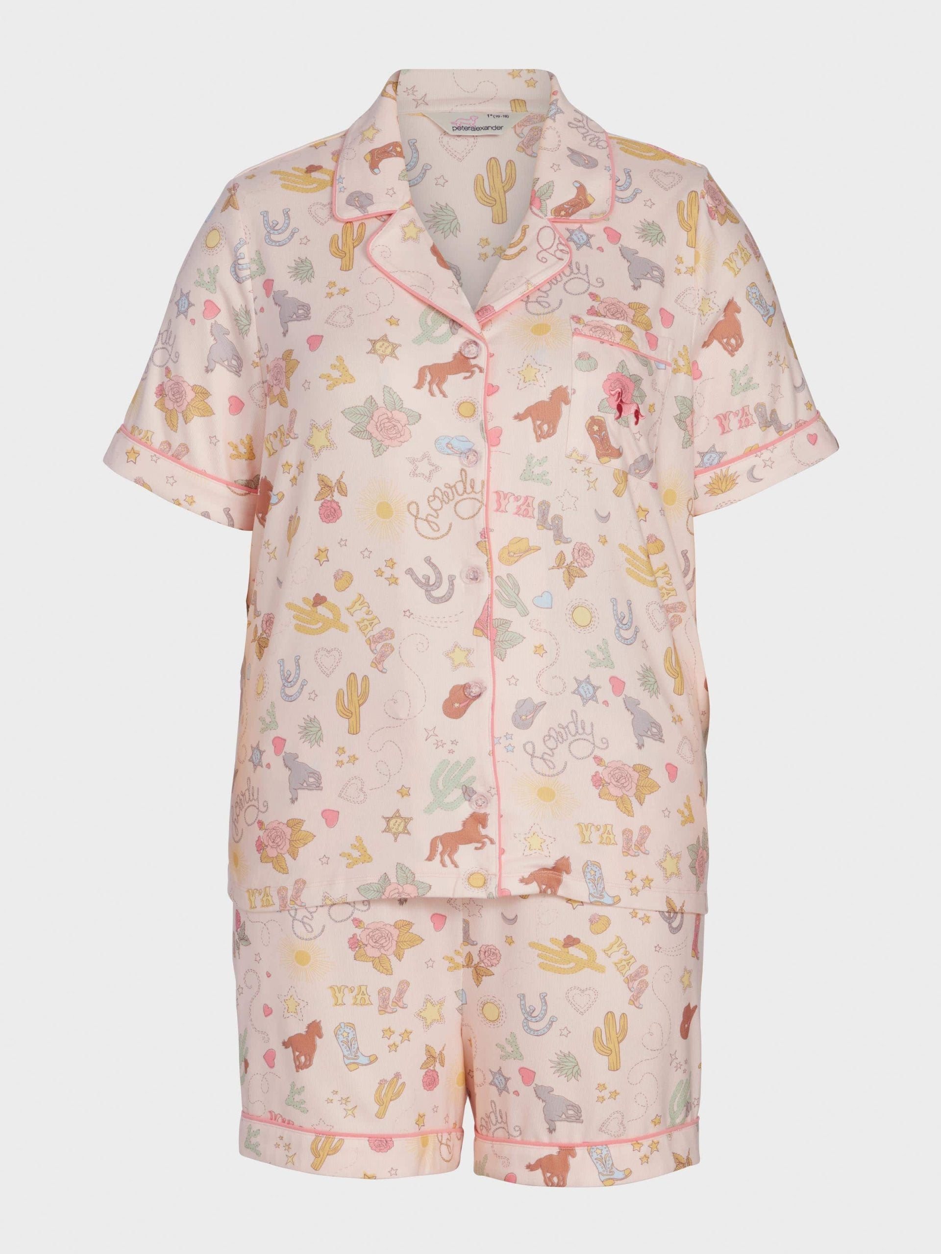 P.A. Plus Howdy Plush Shortie Pj Set Multi image 4