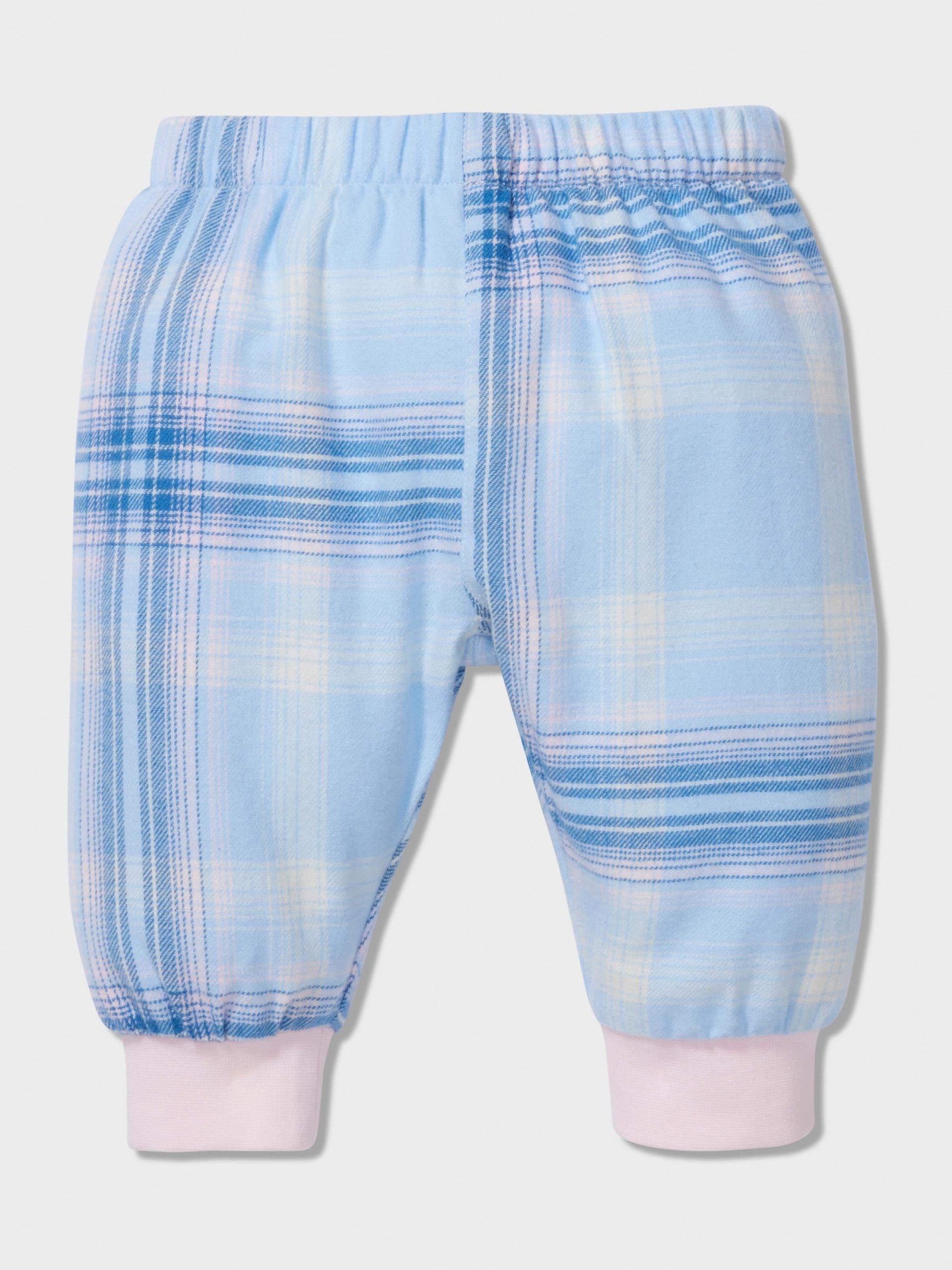 Baby Blue Check Long Classic Pj Set multi image 1