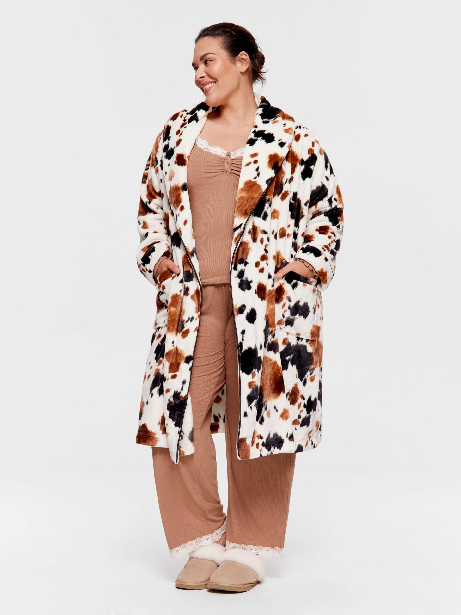 P.A. Plus Cow Print Gown Multi image 0