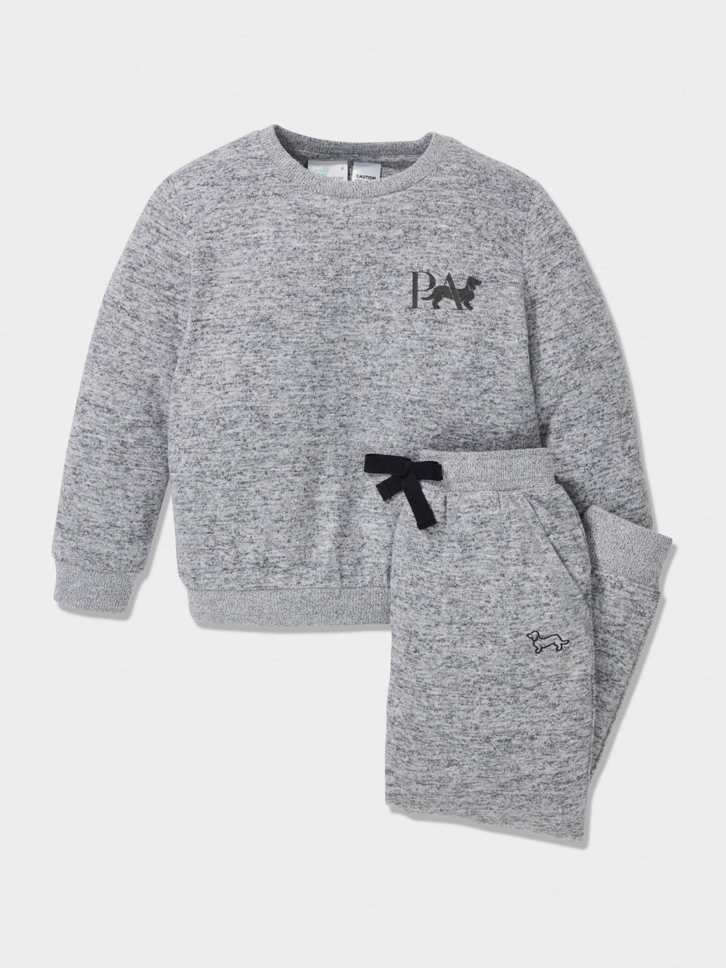 Boys Fuzzy Grey Pj Set grey image 3