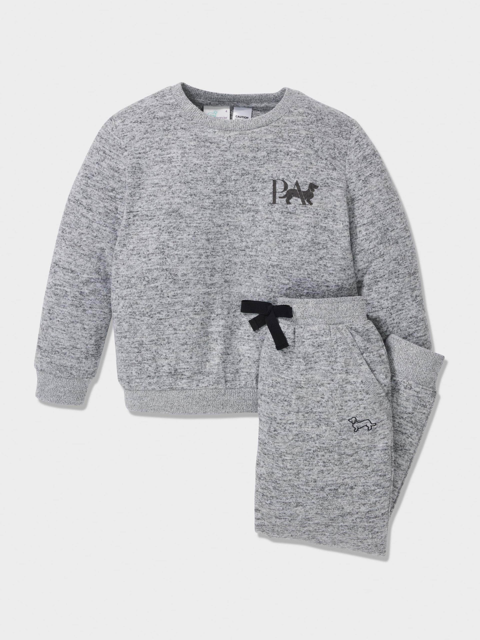 Boys Fuzzy Grey Pj Set grey image 3