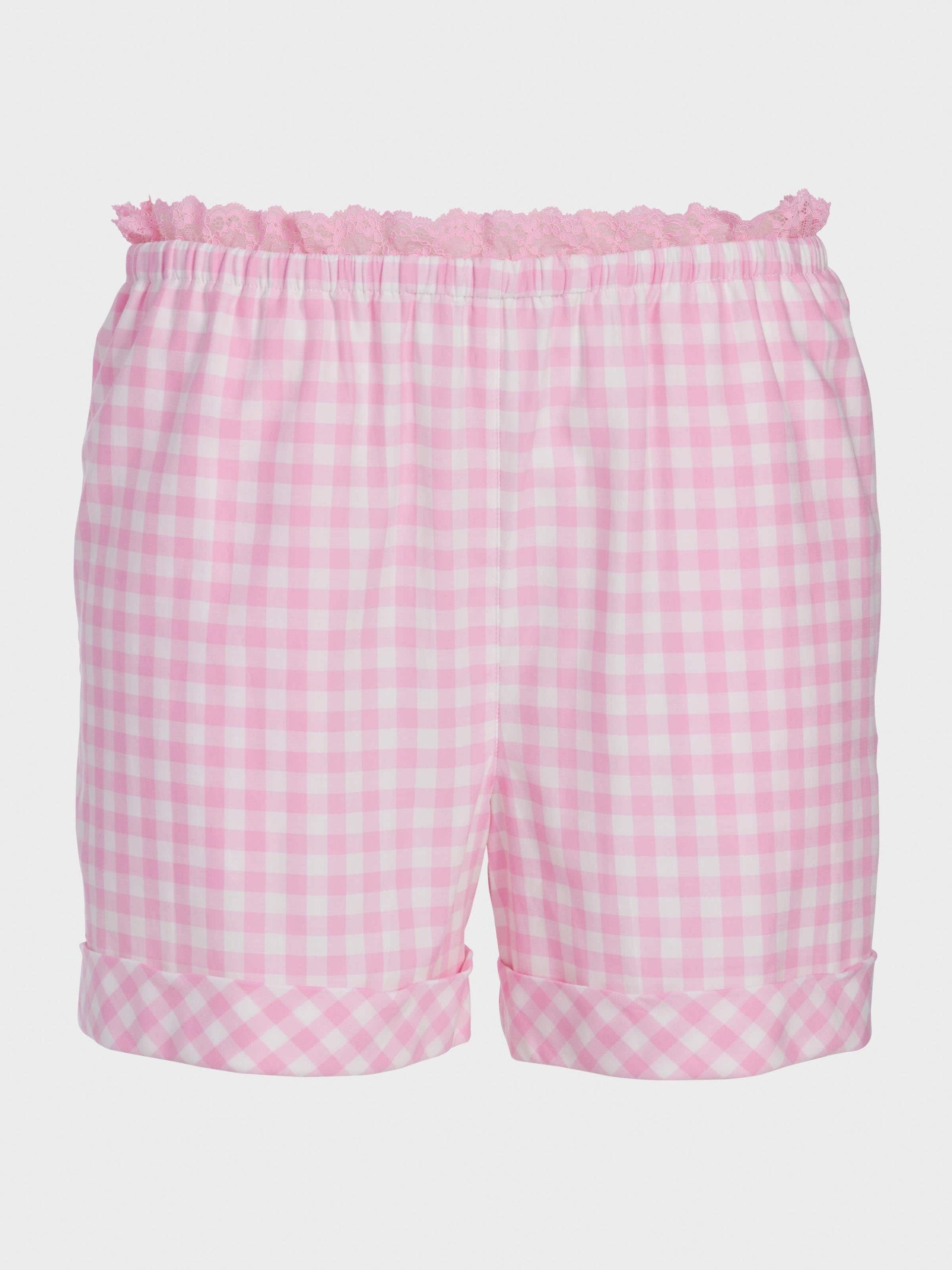 Pink Gingham Check Mid Short multi image 3