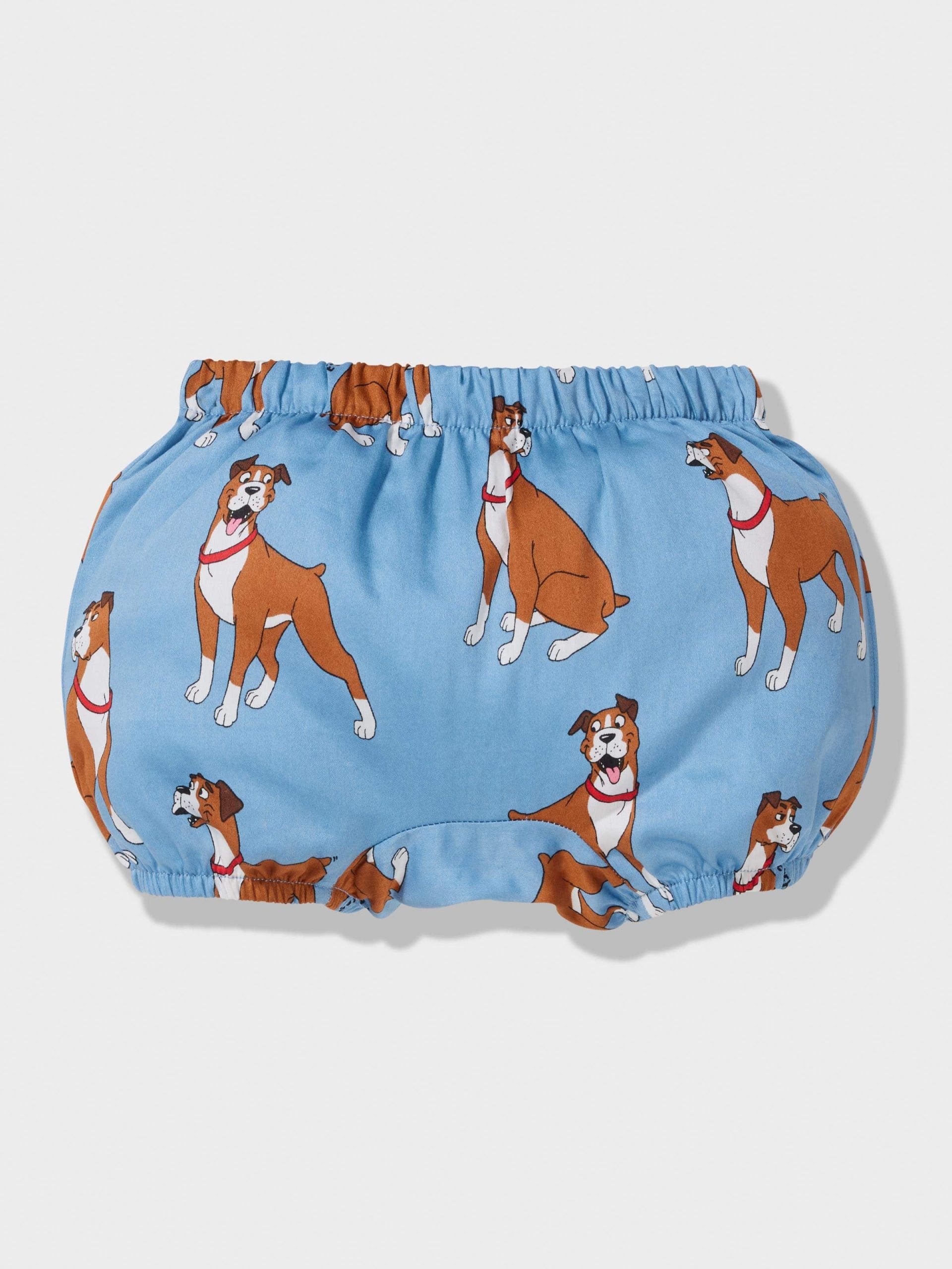 Baby Boxer Dog Pj Set blue image 1