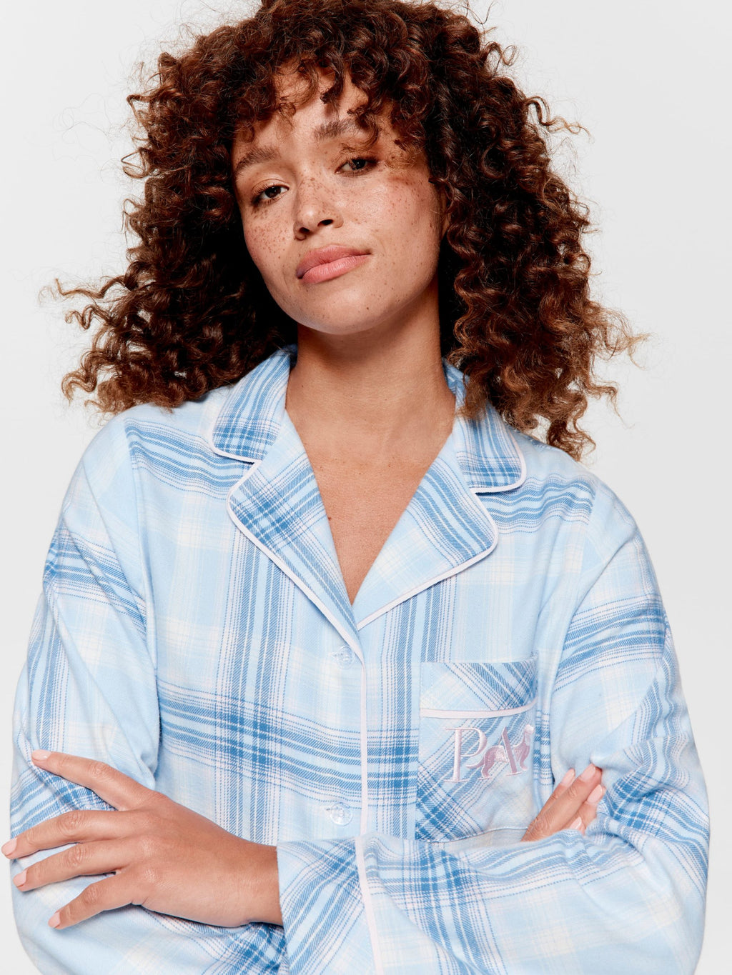 Blue Check Flannelette Classic Pj Set multi image 2