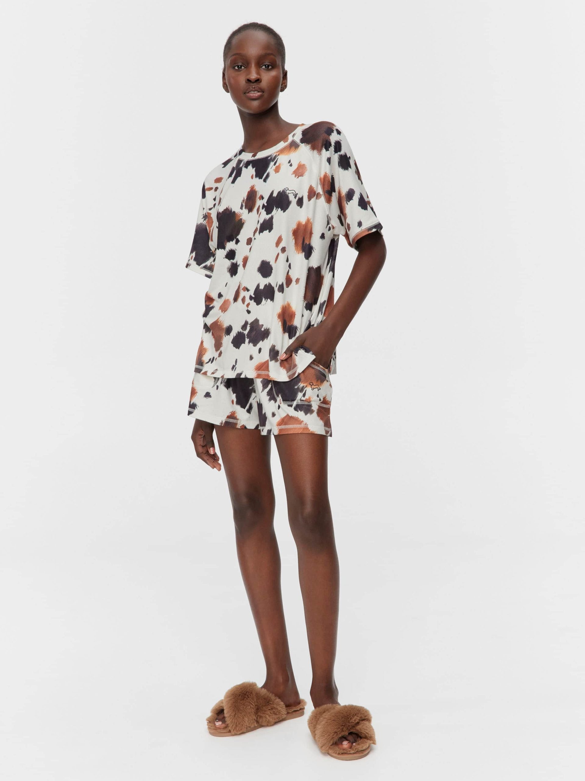 Cow Plush Oversized Tee Multi image 1