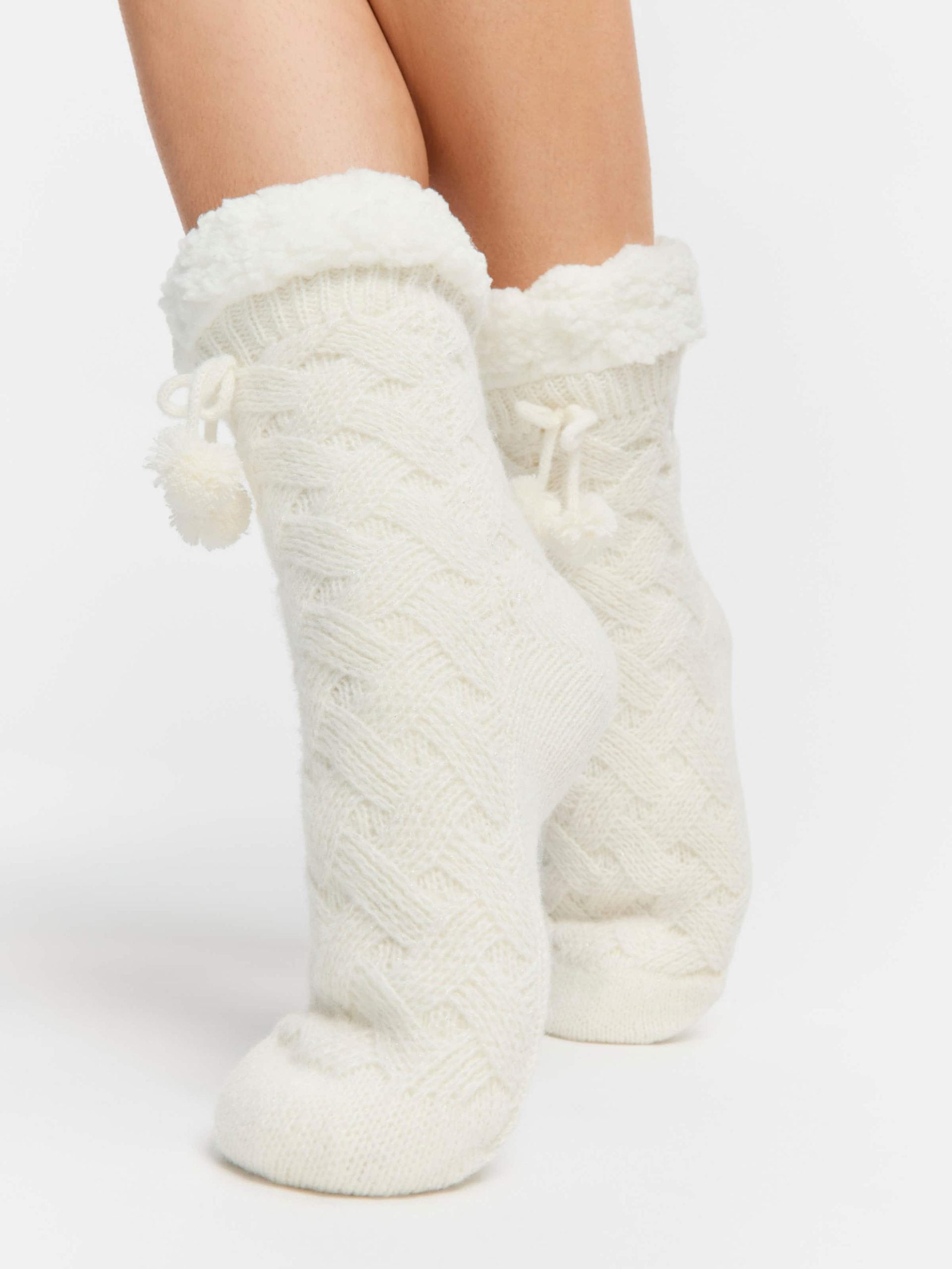 Sparkle Chunky Sock white image 1