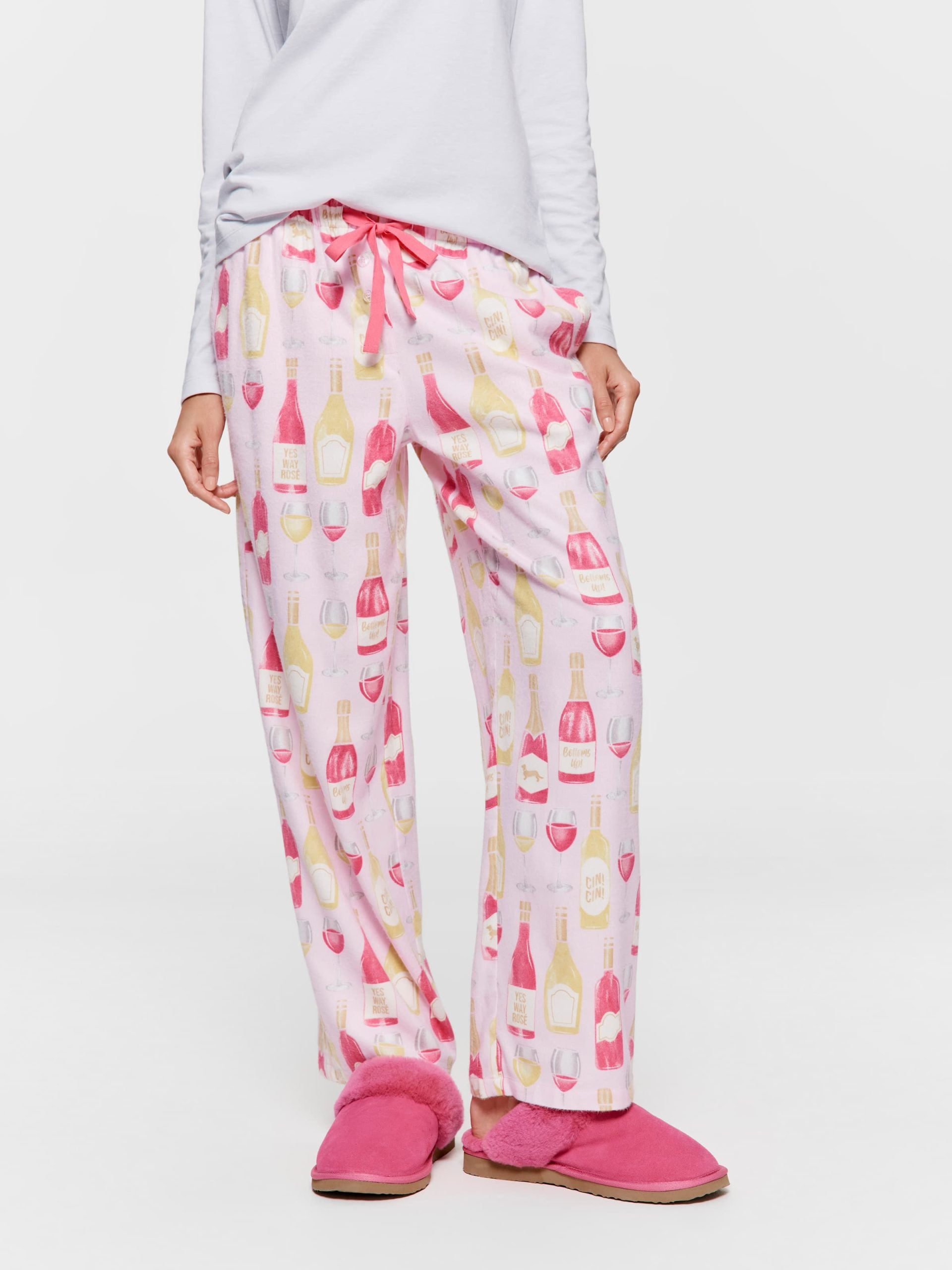 Wine Bamboo Flannelette Classic Pj Pant multi image 1