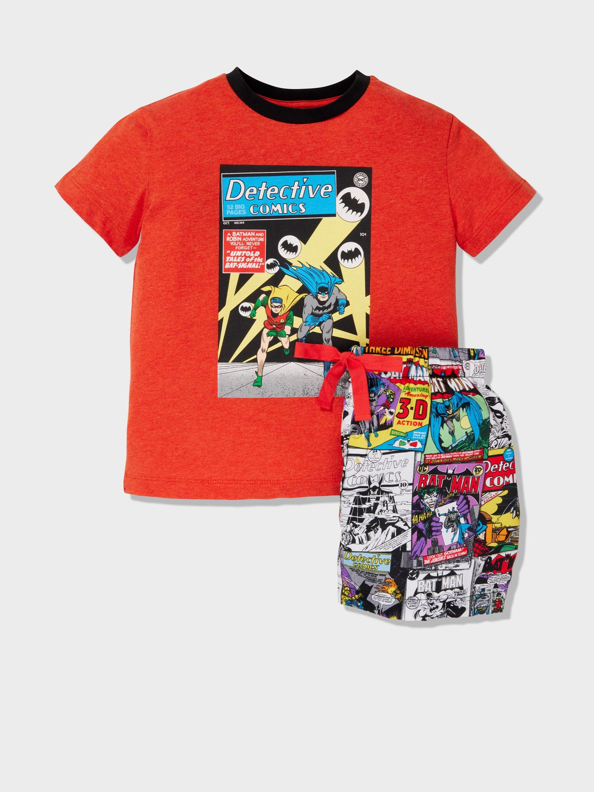 Jnr Boys Batman Comic Pj Set multi image 2
